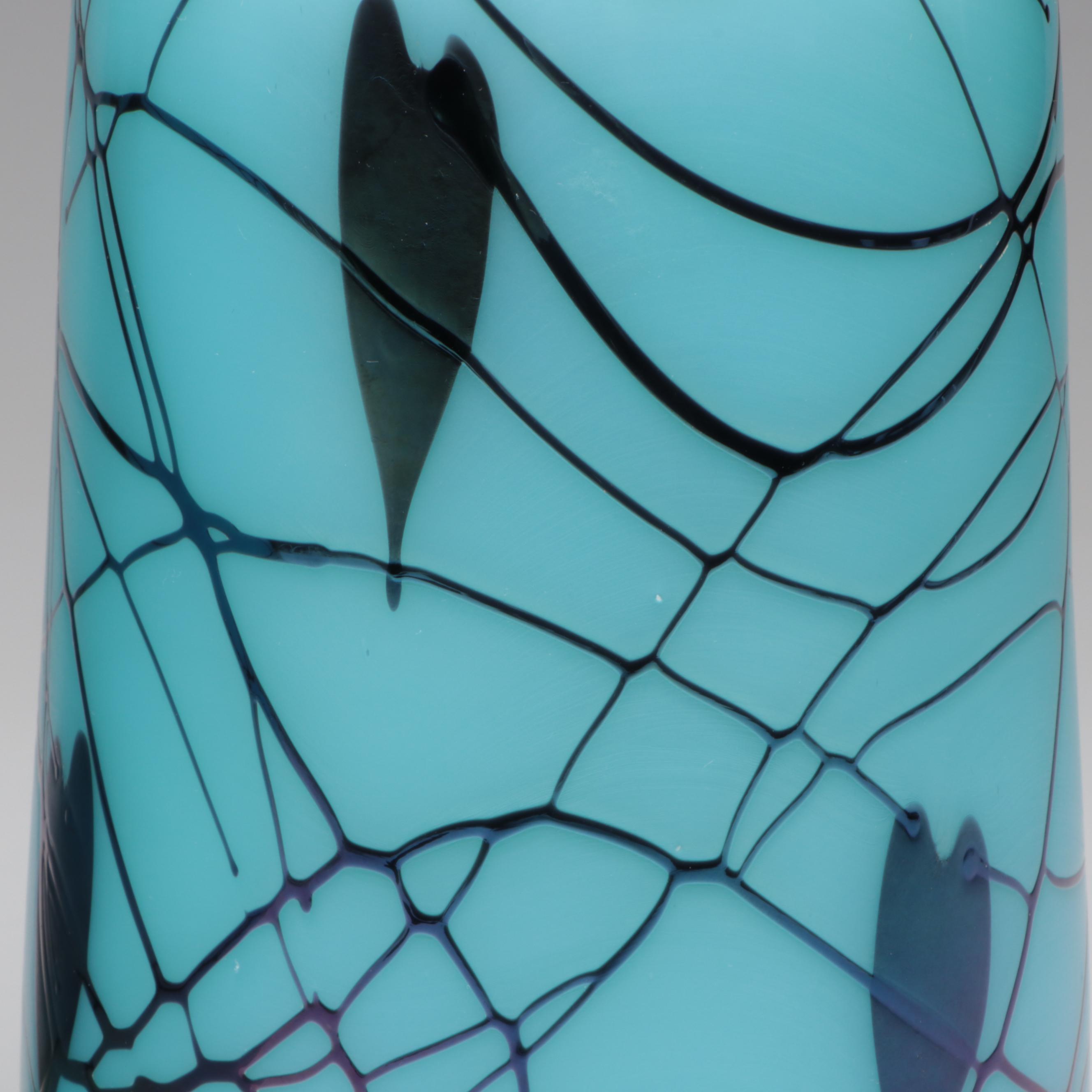 Dave Fetty for Fenton "Hanging Hearts" Limited Edition Art Glass Vases, 1975