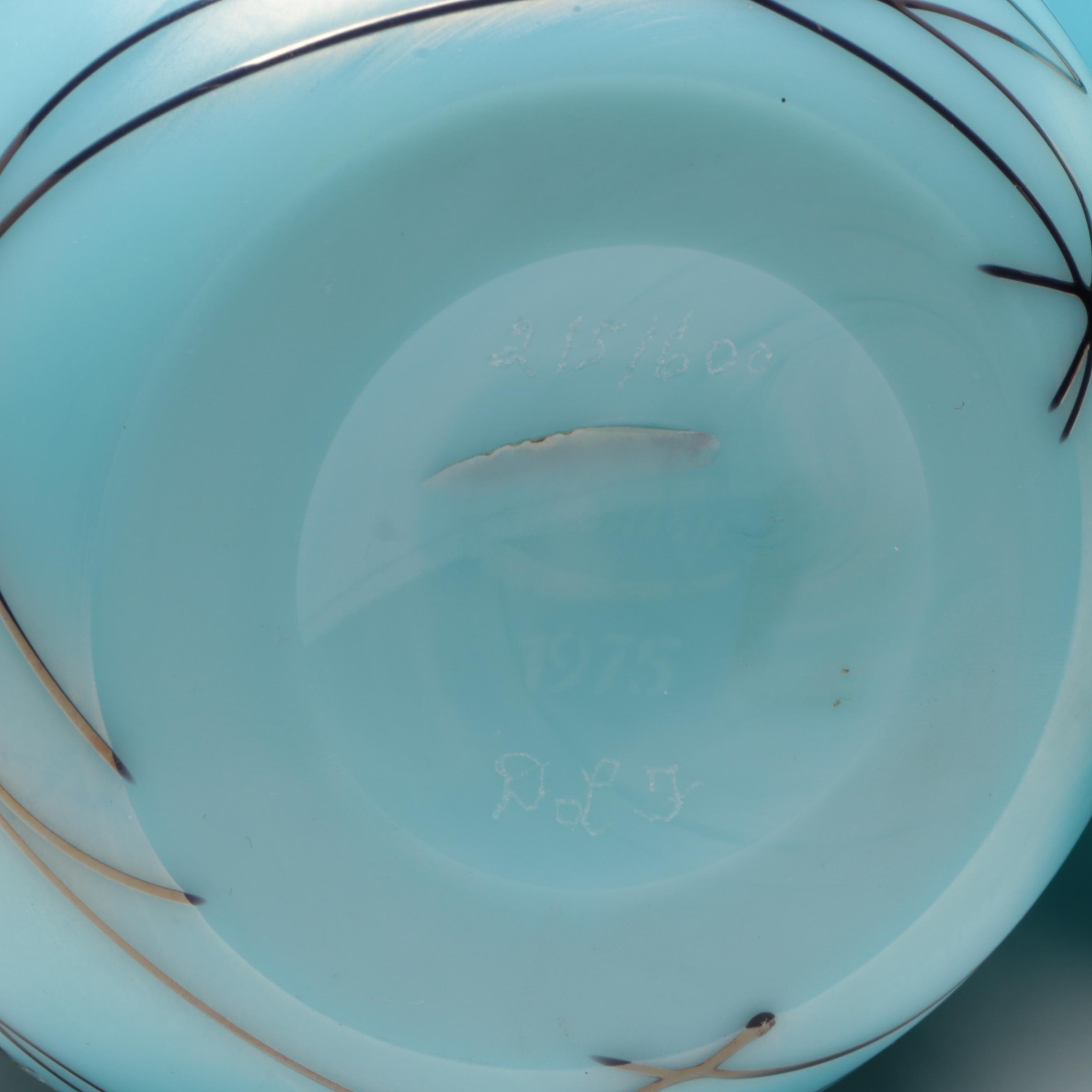 Dave Fetty for Fenton "Hanging Hearts" Limited Edition Art Glass Vases, 1975