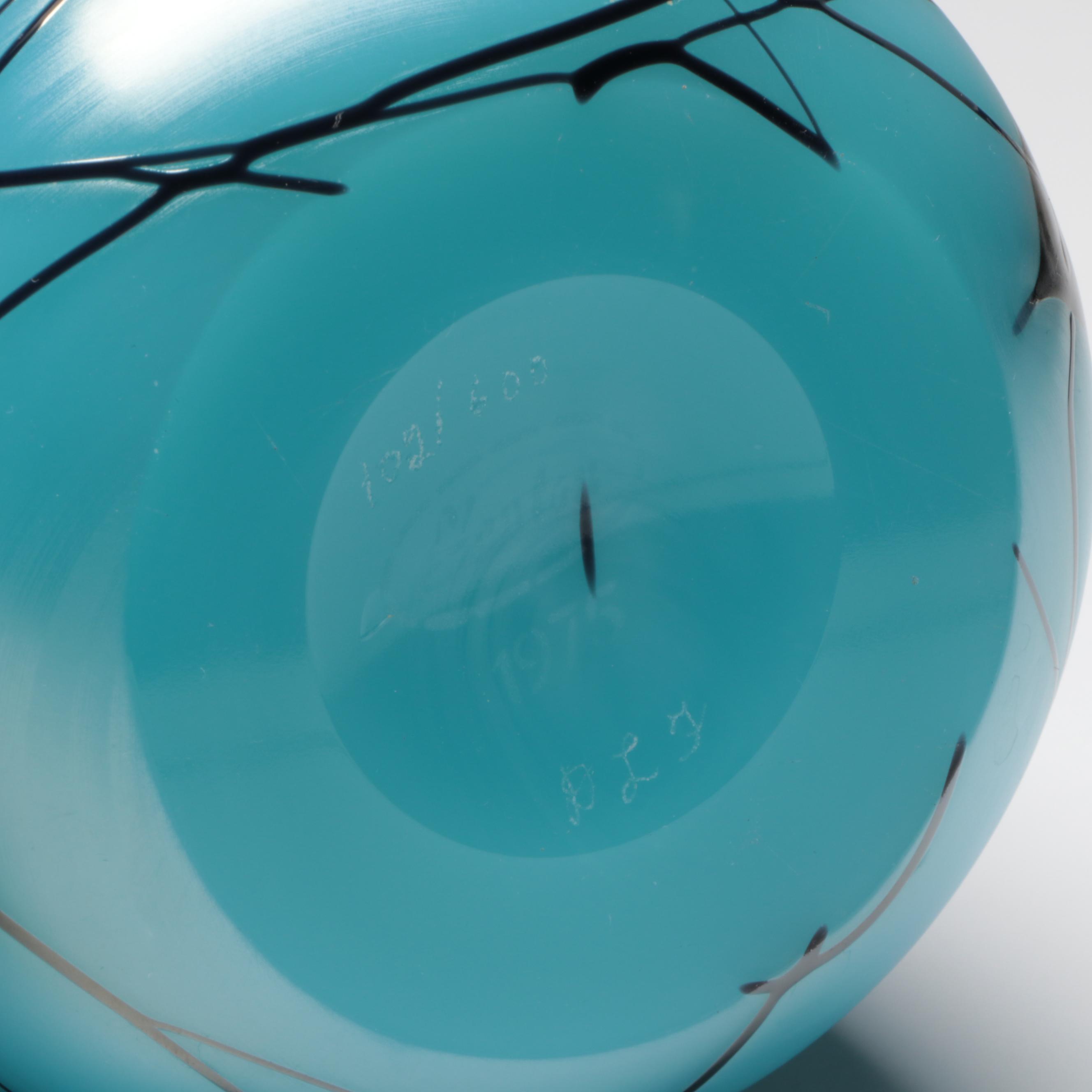 Dave Fetty for Fenton "Hanging Hearts" Limited Edition Art Glass Vases, 1975