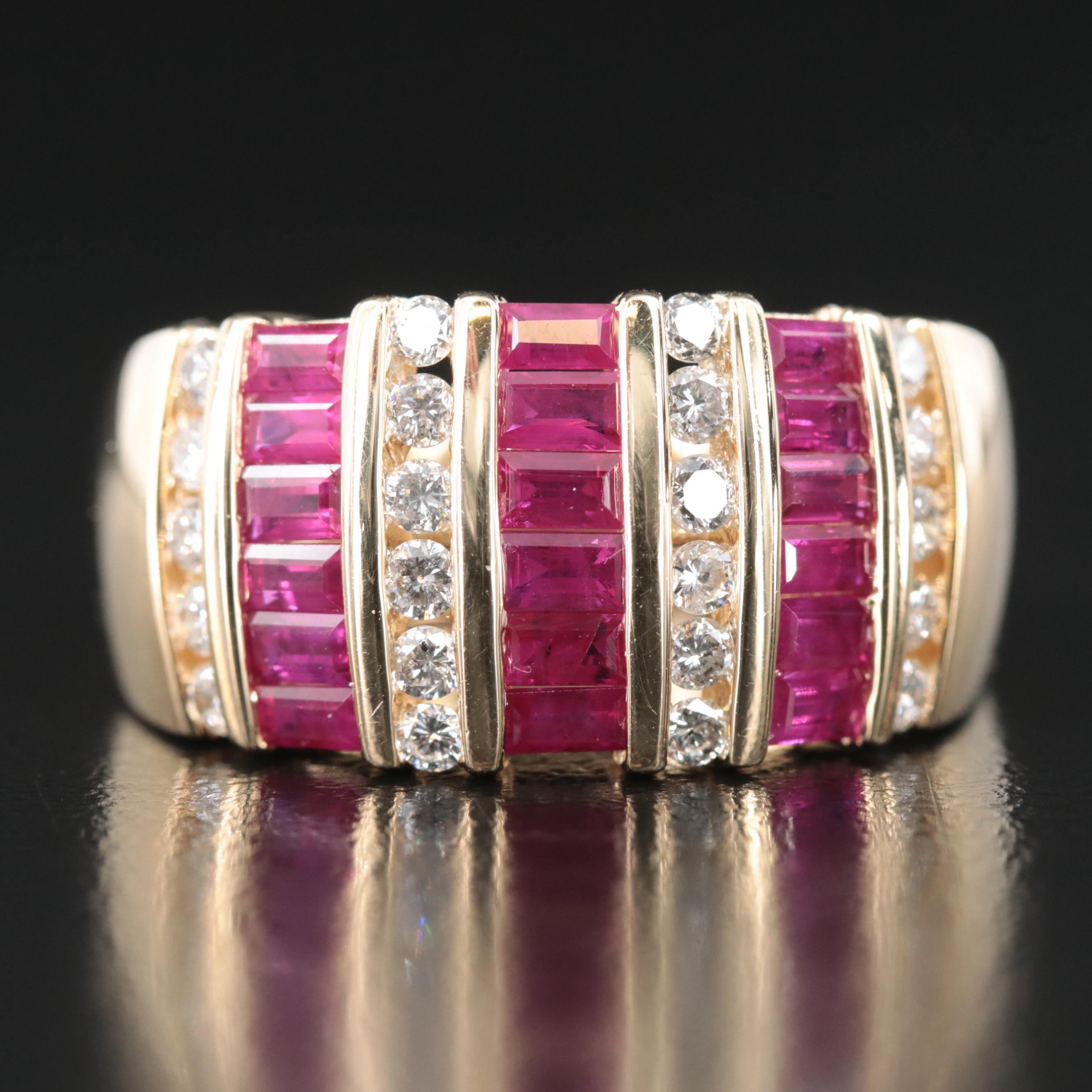 14K Ruby and Diamond Ring