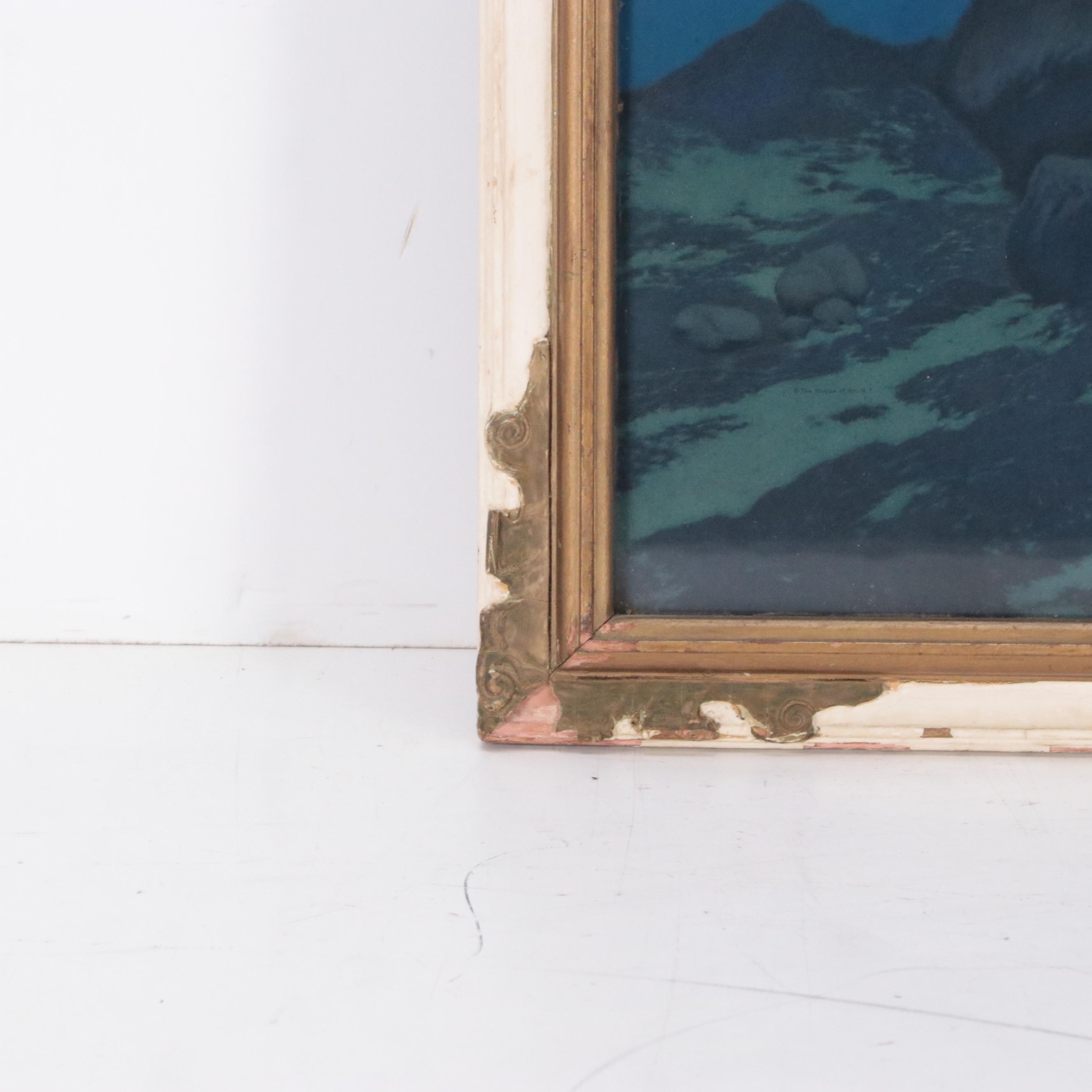 Chromolithograph After Maxfield Parrish "Stars"