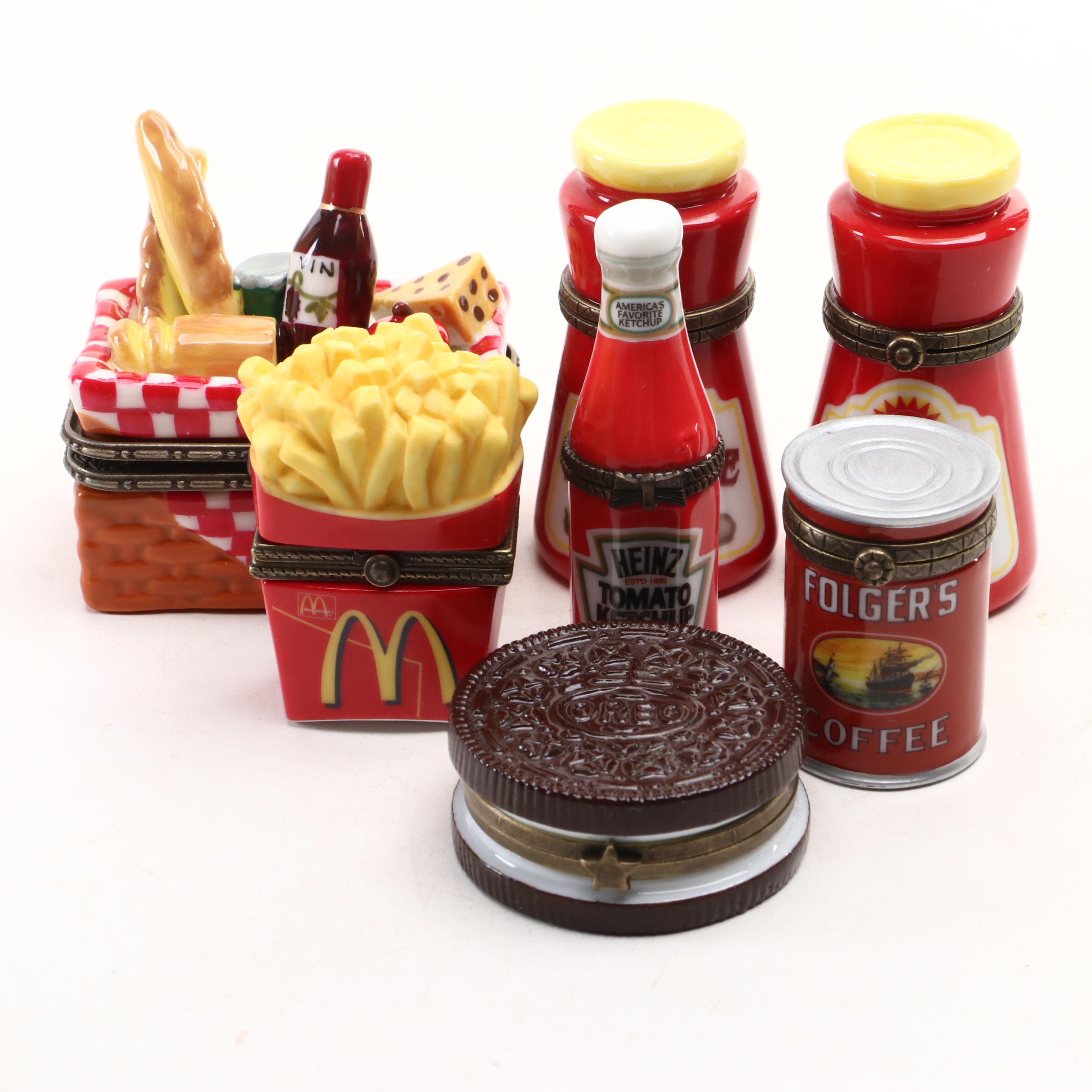 PHB Advertising Food Brands Porcelain Hinged Boxes and Others