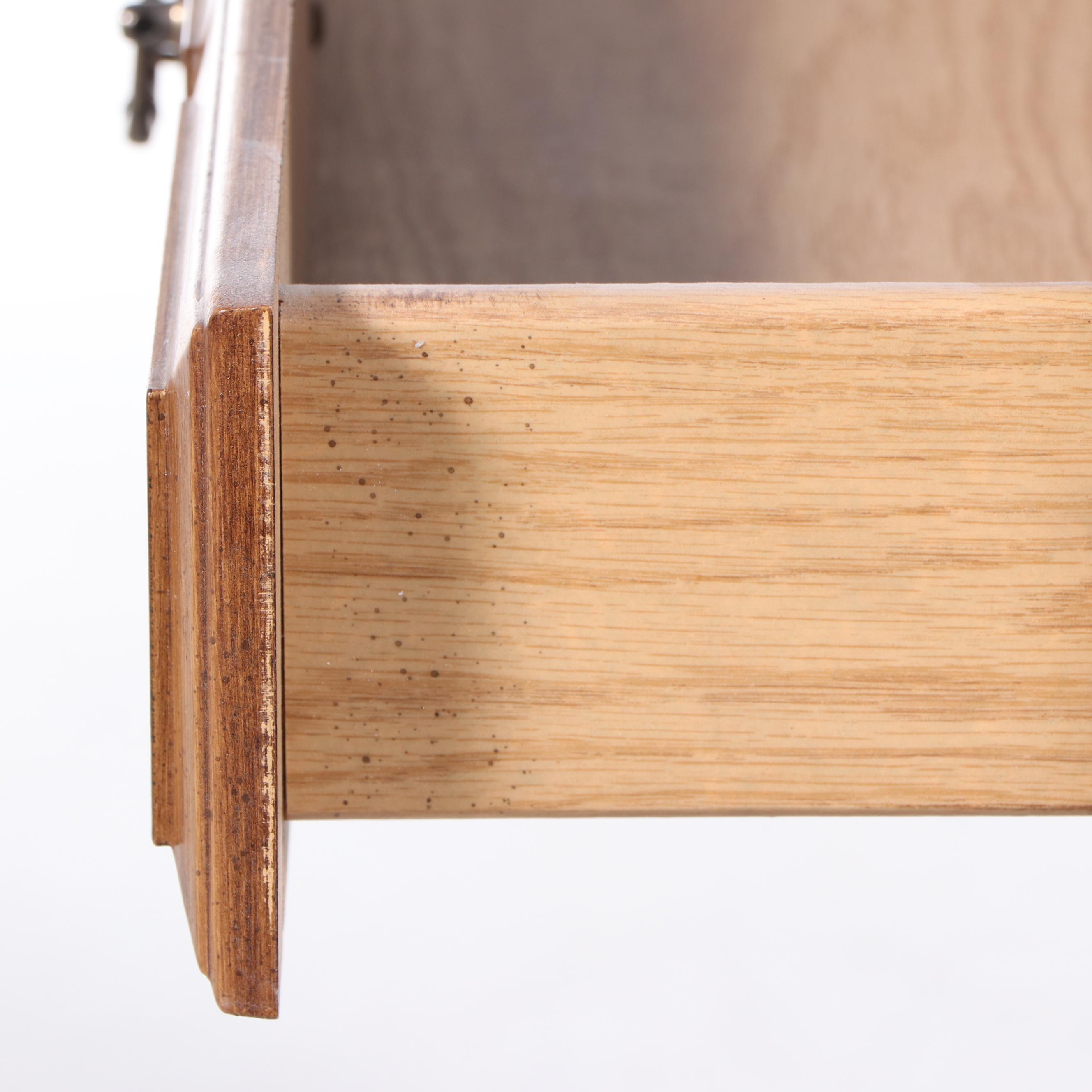 Oak Finish Roll-Top Desk, Late 20th Century