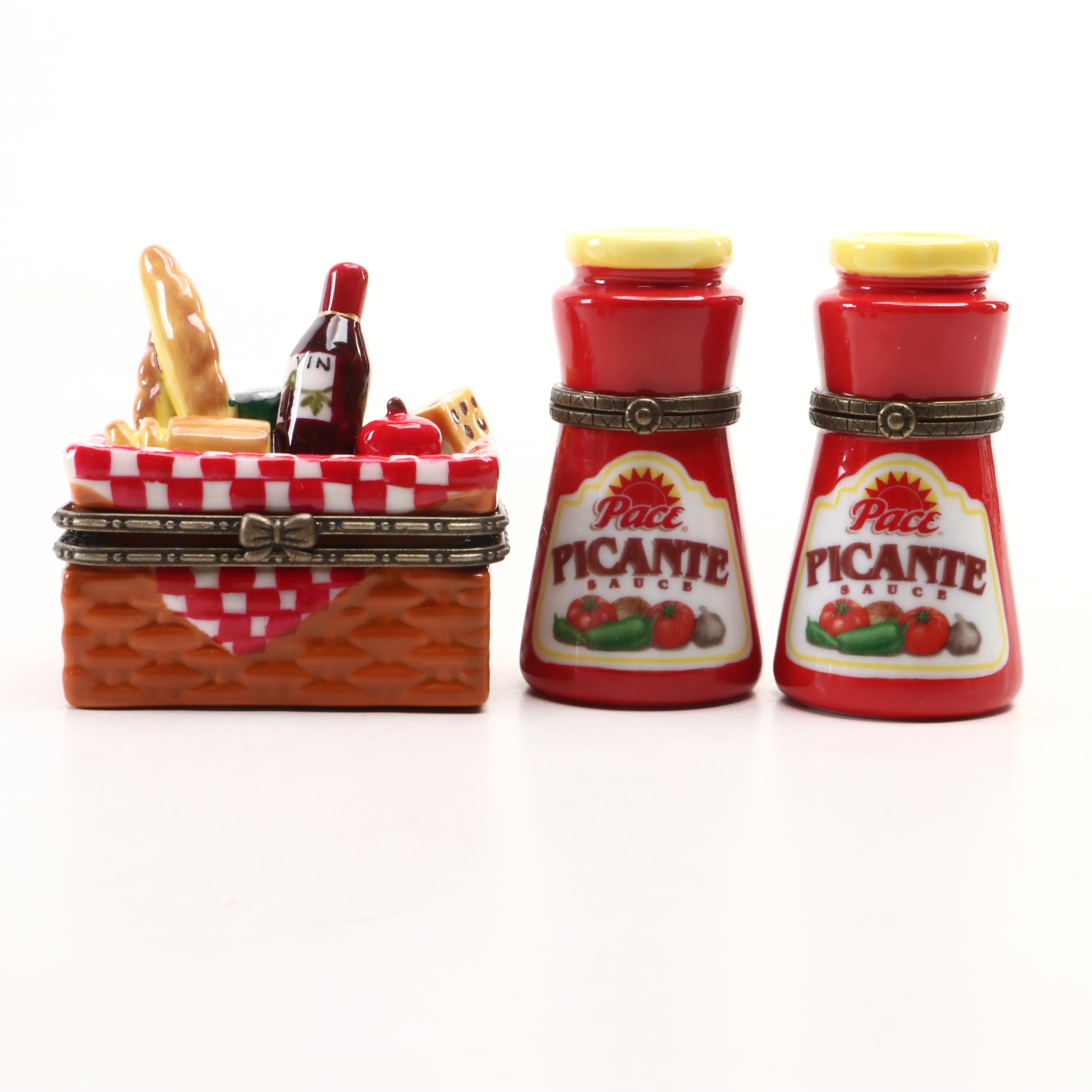 PHB Advertising Food Brands Porcelain Hinged Boxes and Others