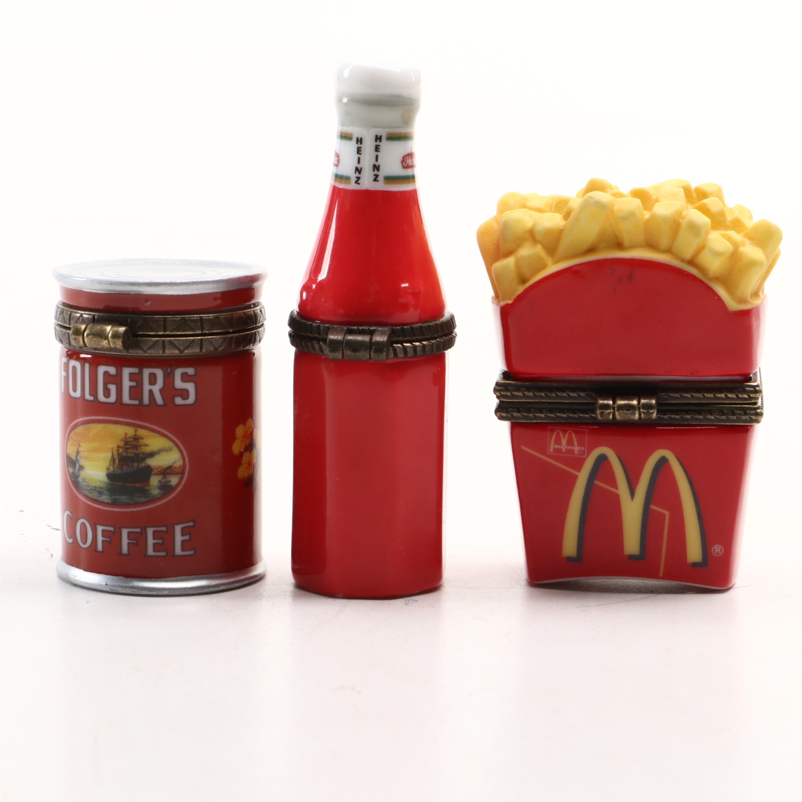 PHB Advertising Food Brands Porcelain Hinged Boxes and Others