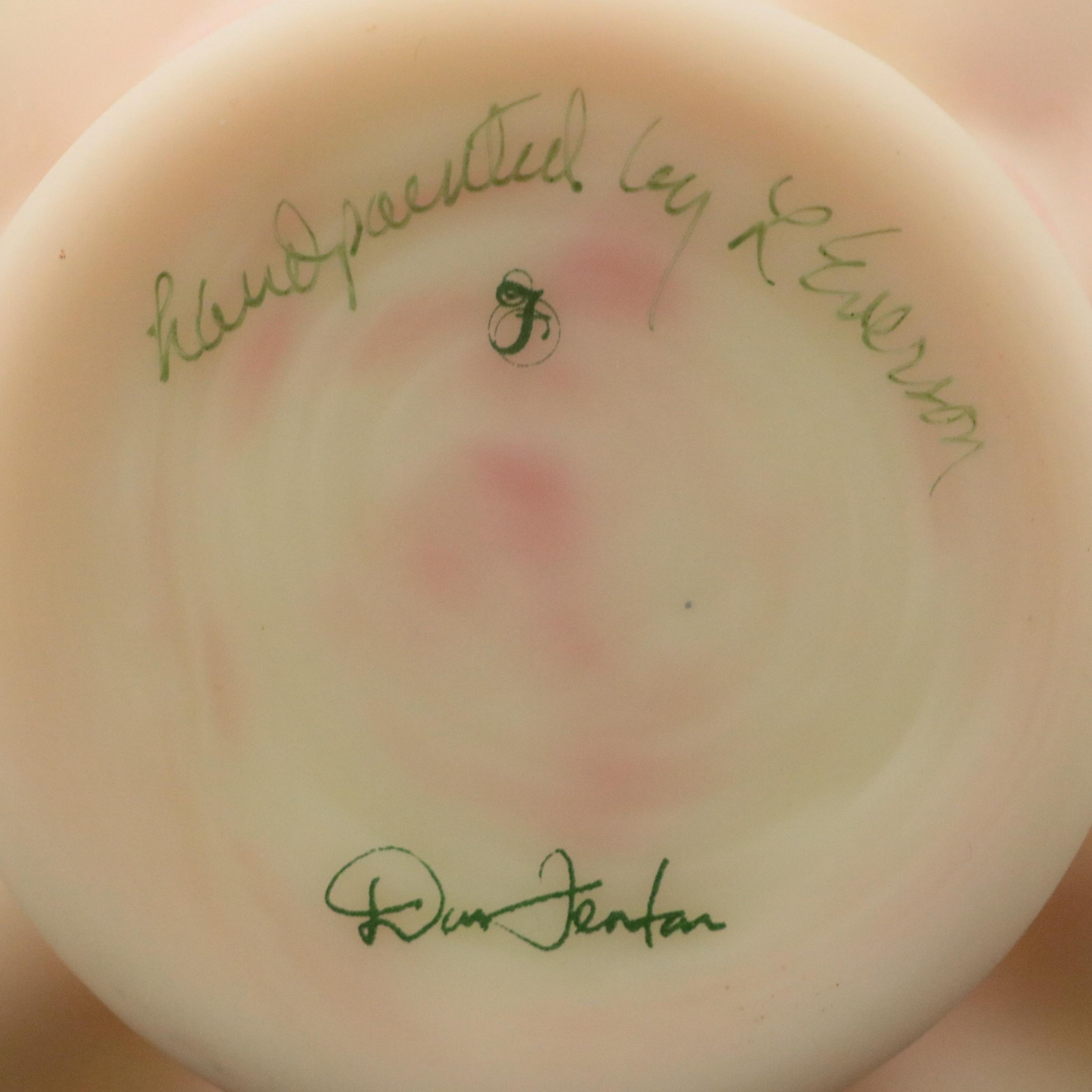 Fenton "Peacock" Pressed Glass Vase and Other Fenton Hand-Painted Vases