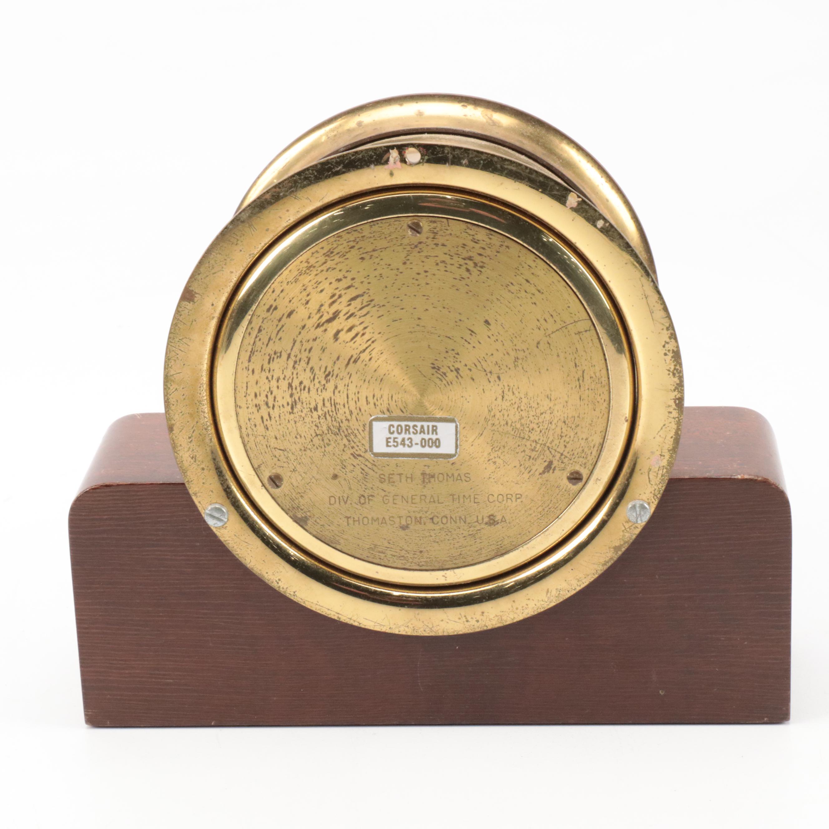 Seth Thomas Acrotyne Corsair Ship's Clock, Mid to Late 20th Century