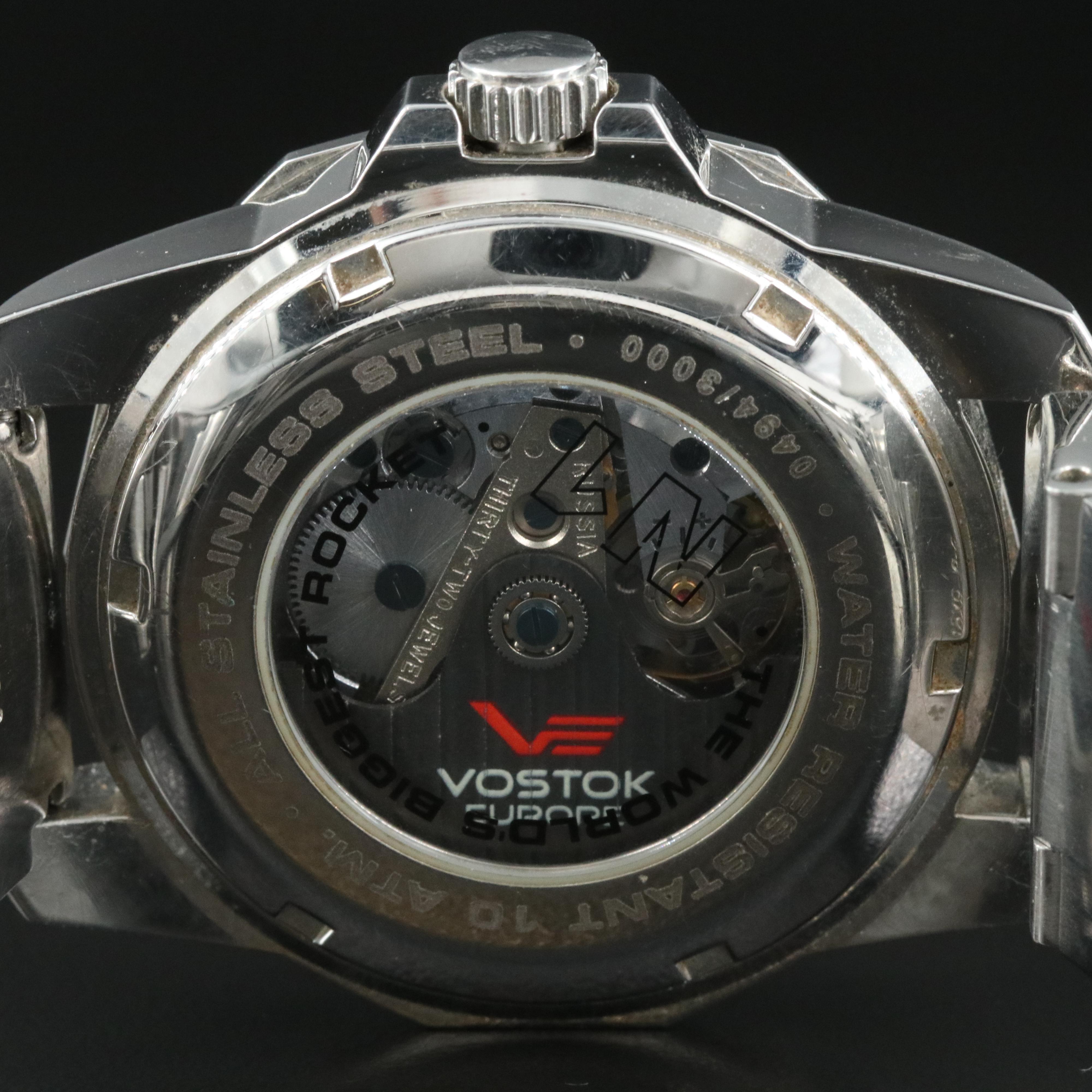 Vostok Dual Time Stainless Steel Automatic Watch