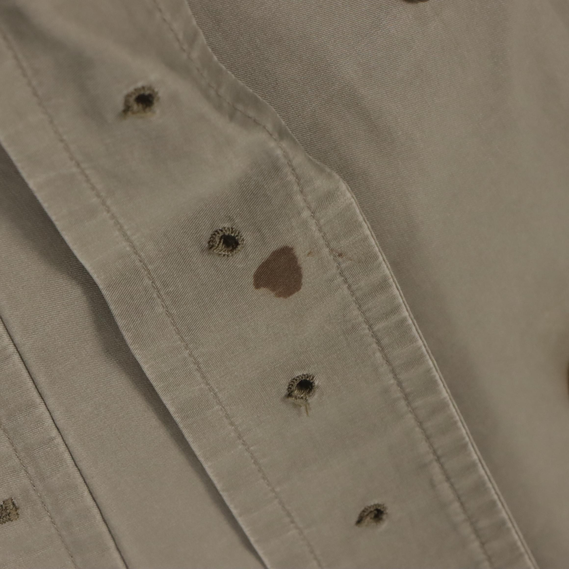 Unisex 'Burberrys' Green Cotton Trench Coat with Wool Collar/Liner