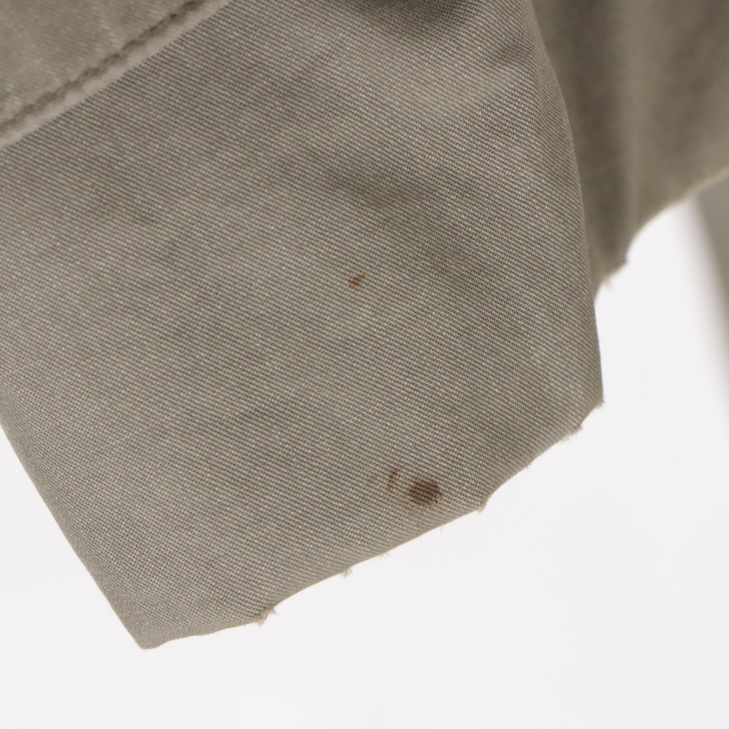 Unisex 'Burberrys' Green Cotton Trench Coat with Wool Collar/Liner