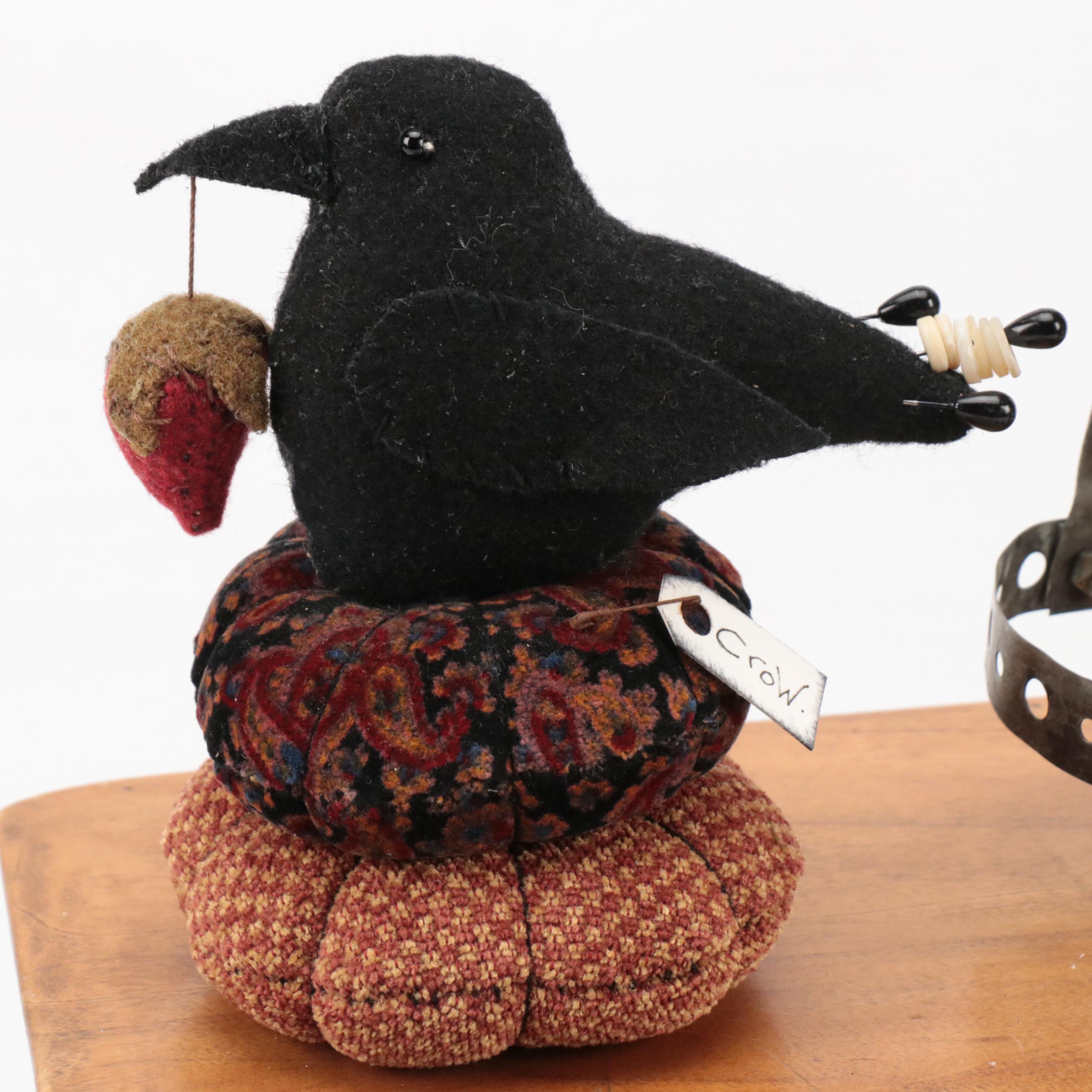 Handcrafted Miniature Figurines, Brighton Clock, and Sewing Cabinet