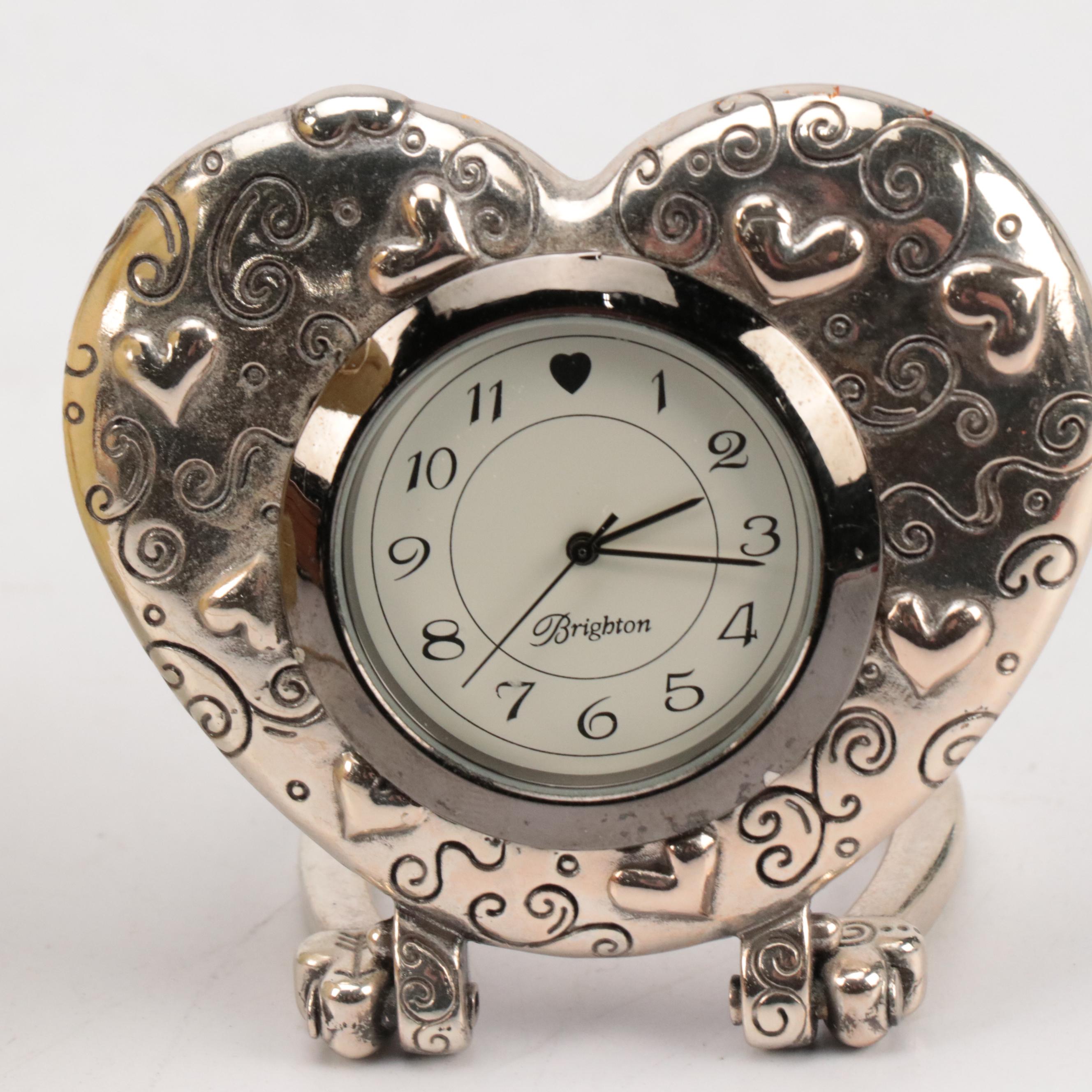 Handcrafted Miniature Figurines, Brighton Clock, and Sewing Cabinet