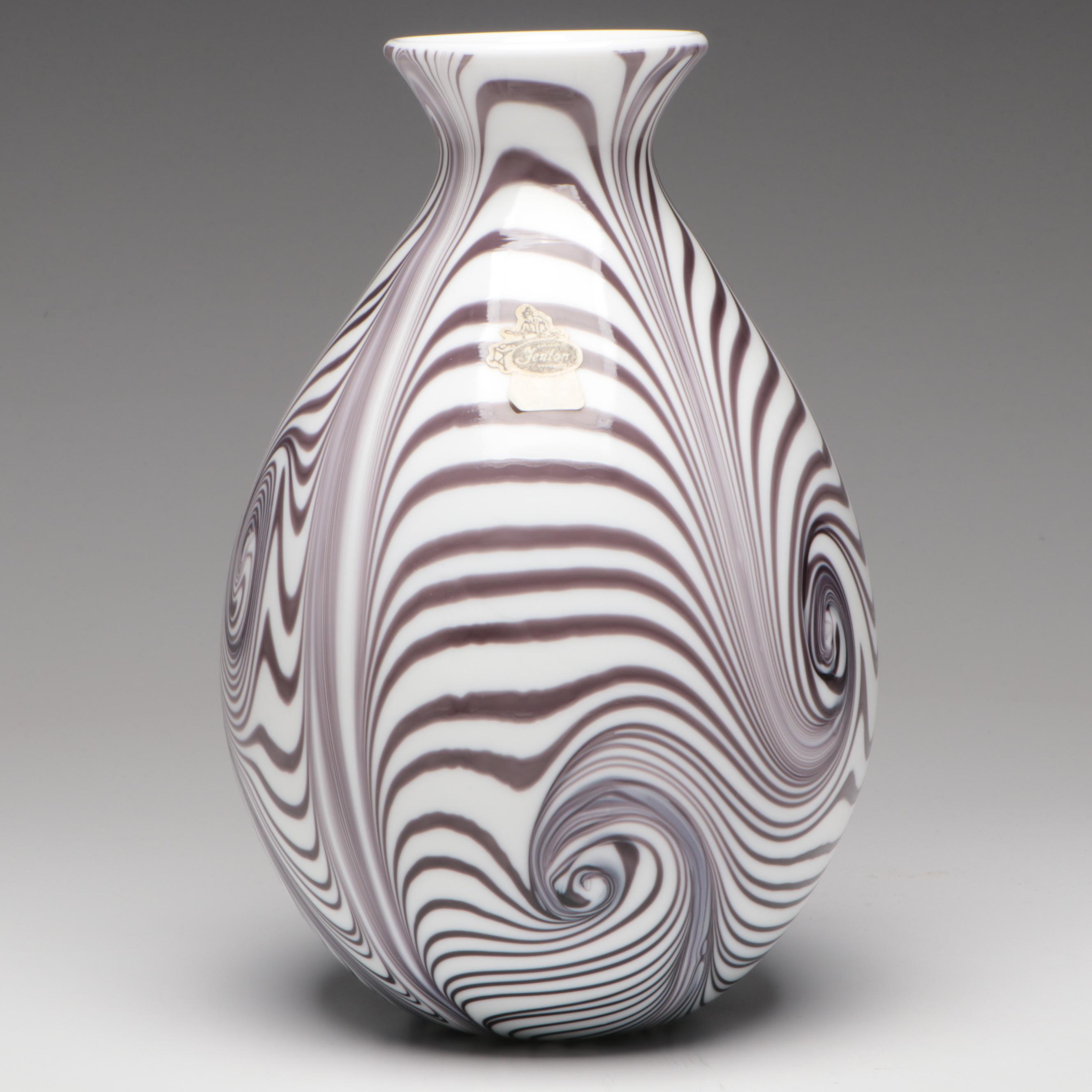 Dave Fetty for Fenton Labyrinth Glass Limited Edition Vase, 1975