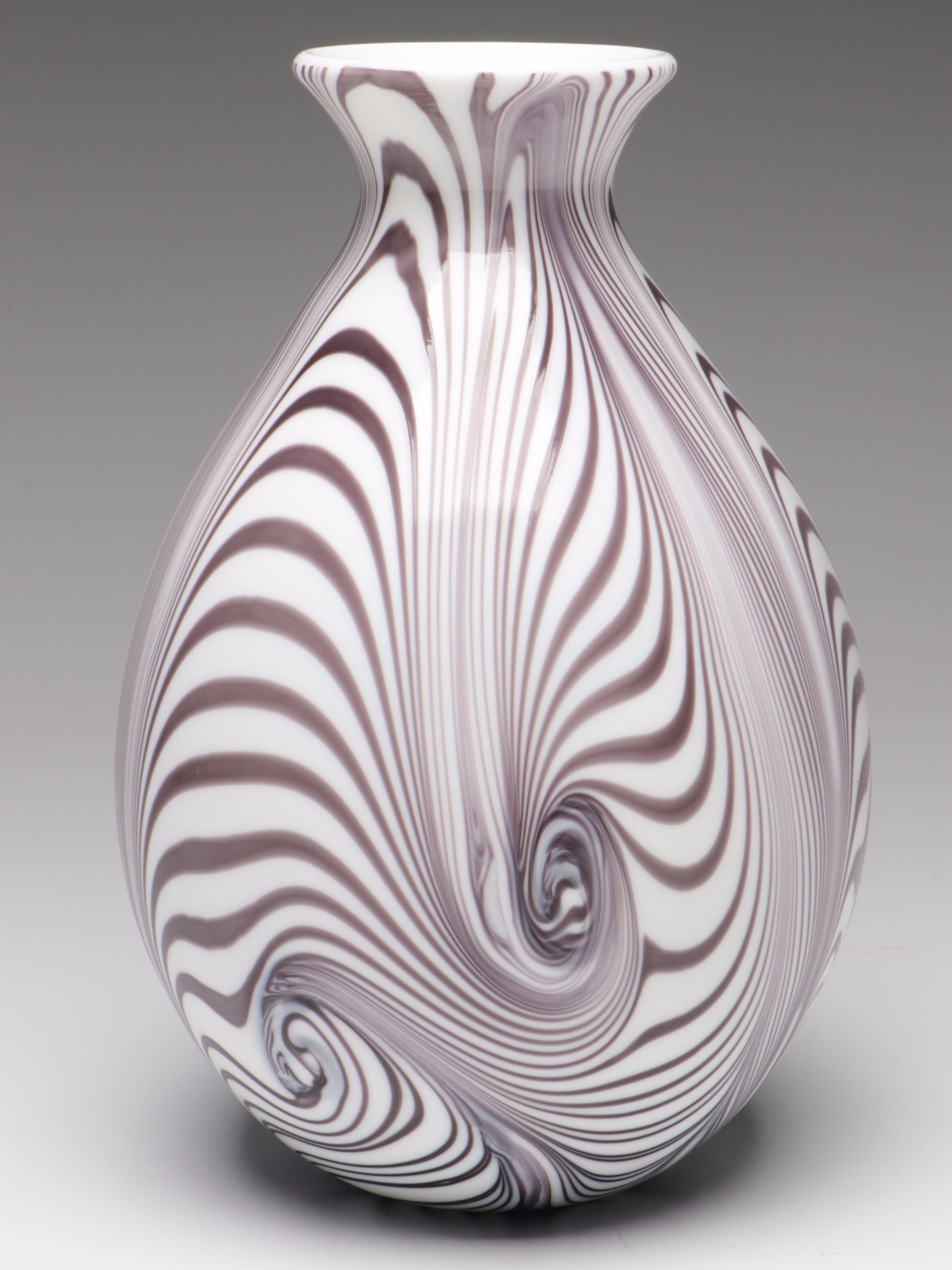 Dave Fetty for Fenton Labyrinth Glass Limited Edition Vase, 1975