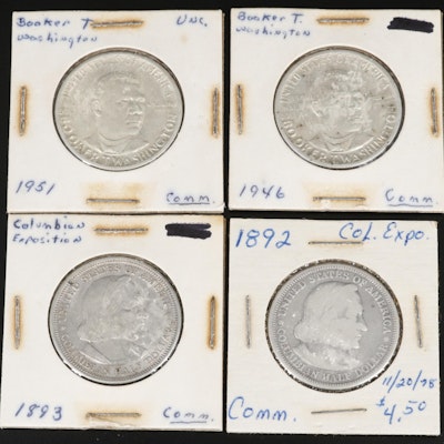Group of Four U.S. Classic Commemorative Half Dollars