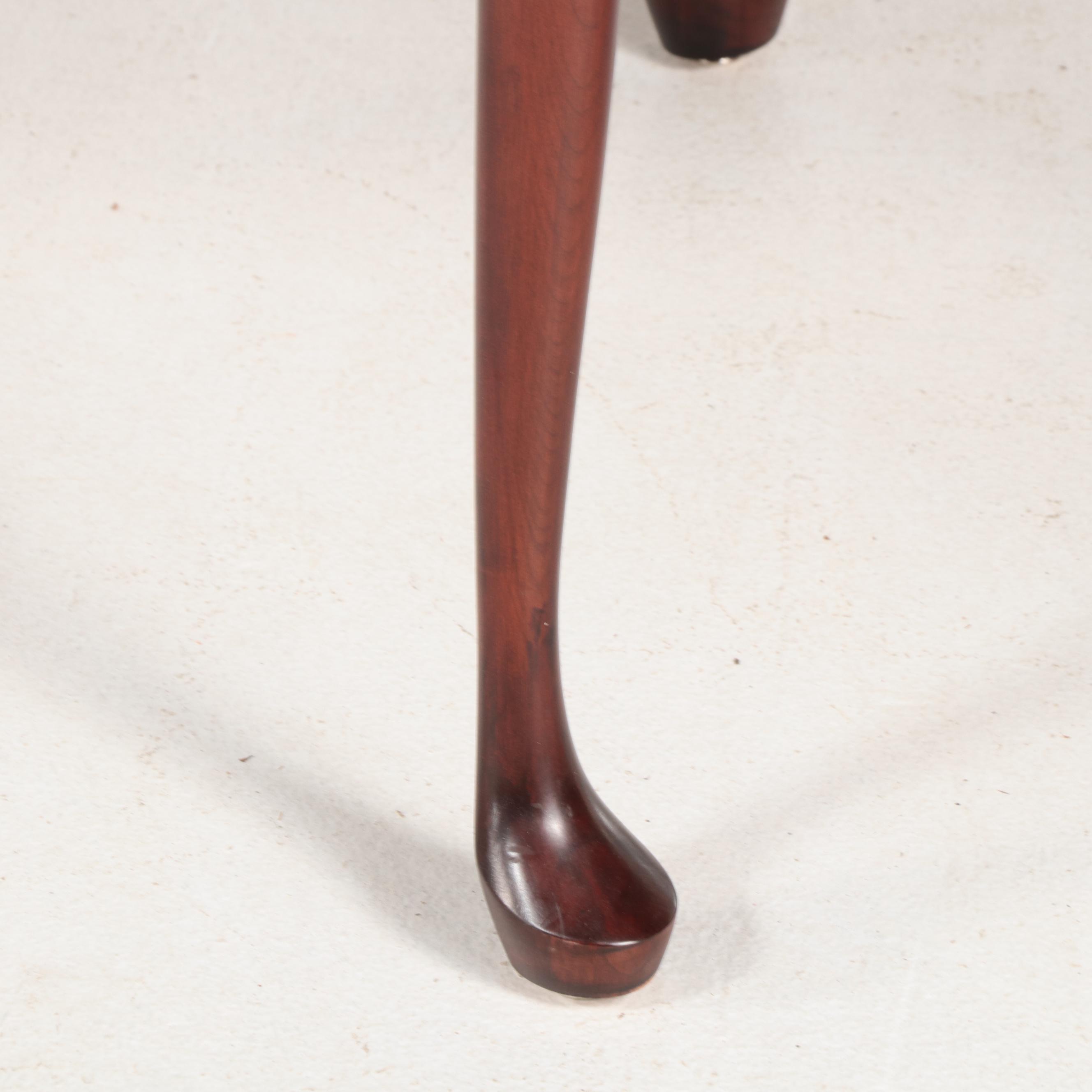 Harden "Cambridge" Mahogany Dining Table with Ethan Allen Rococo Style Chairs