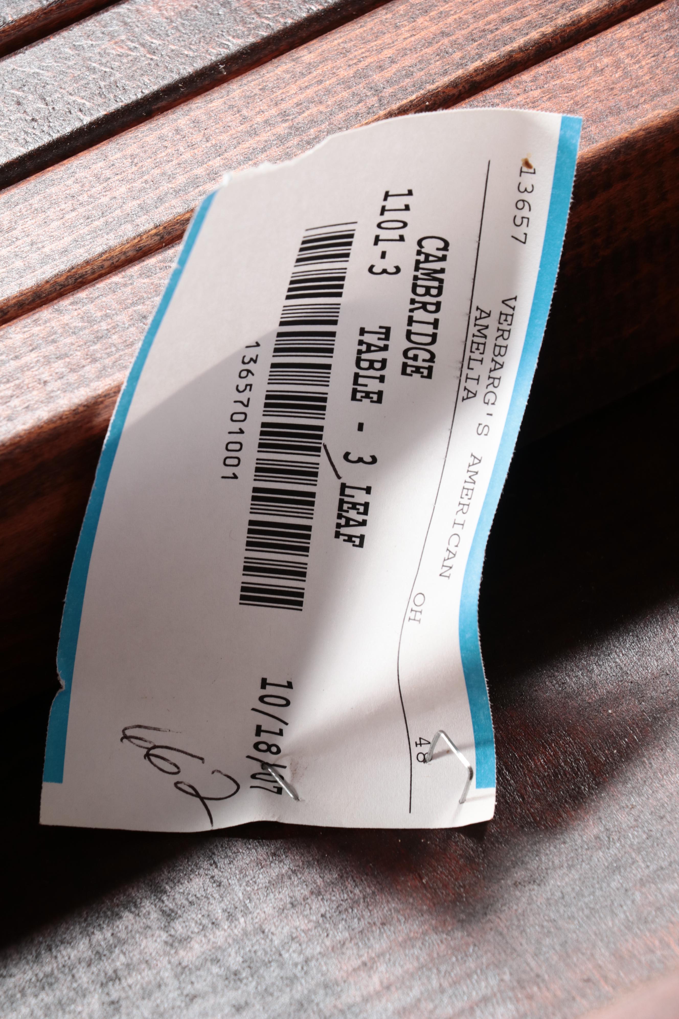 Harden "Cambridge" Mahogany Dining Table with Ethan Allen Rococo Style Chairs