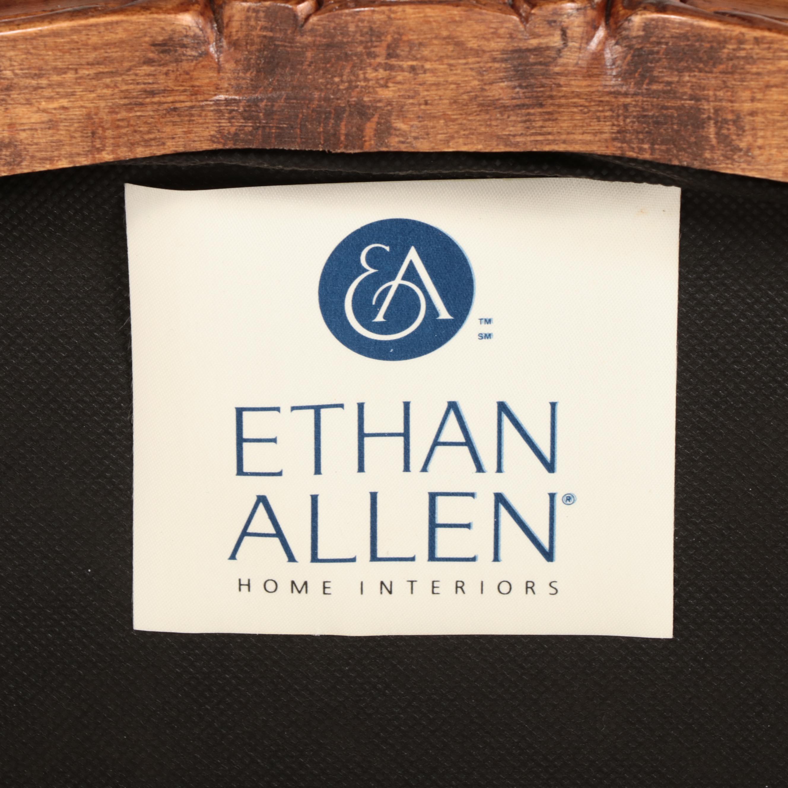 Harden "Cambridge" Mahogany Dining Table with Ethan Allen Rococo Style Chairs