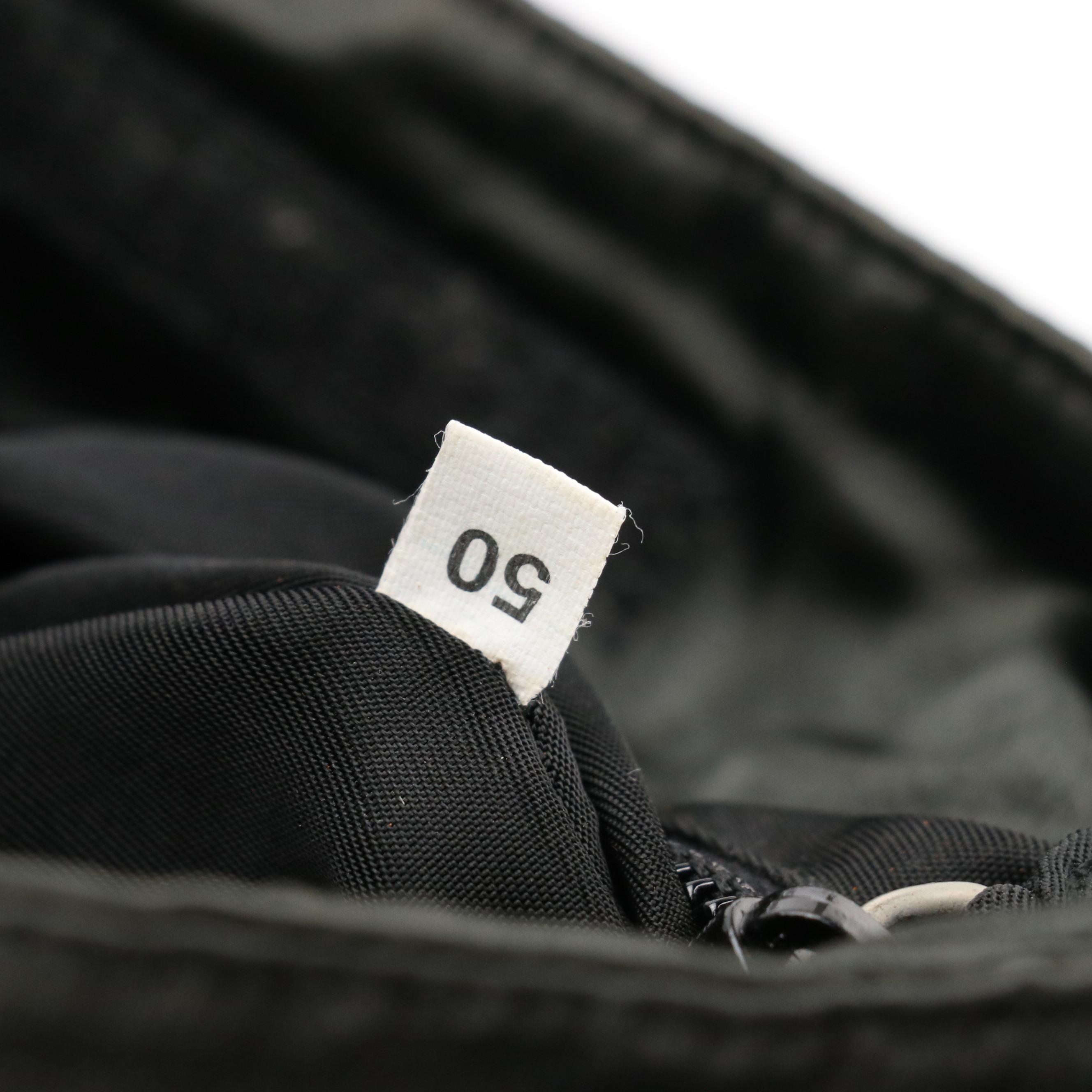 Prada Black Silk Satin Shoulder Bag with Acrylic Handle