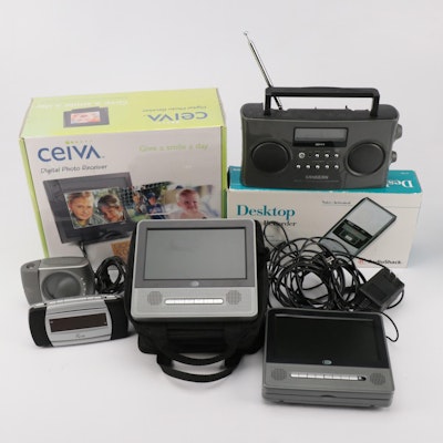 Sangean Radio, Digital Photo Receiver, Portable DVD Player, Digital Alarm, More