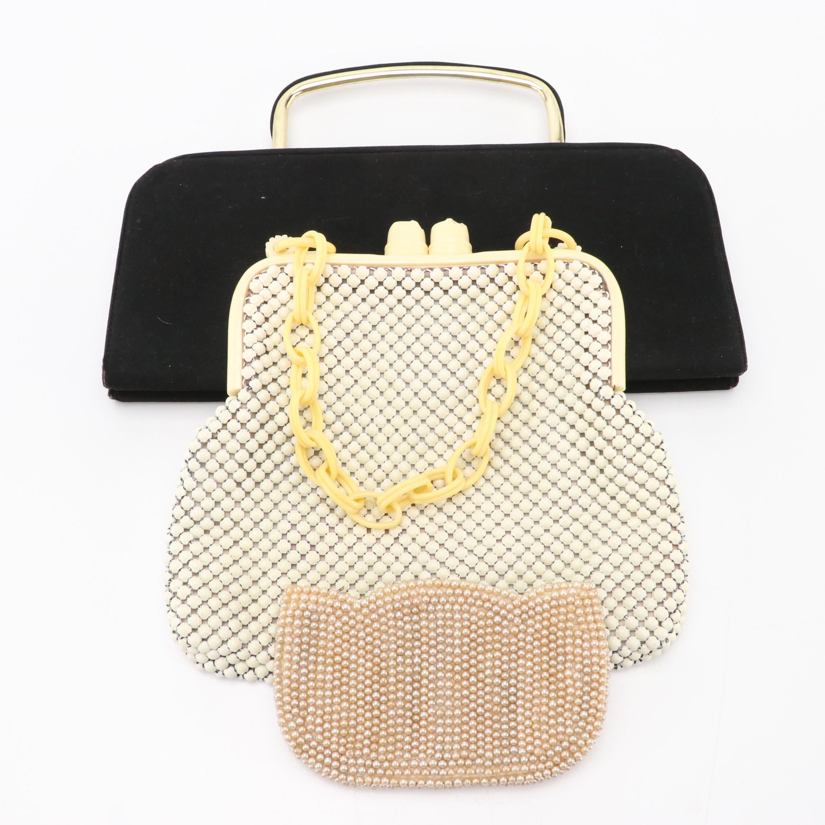 Whiting & Davis Metal Mesh Bag, Other Butterfly Bead Mini Zip Pouch & Frame Bag