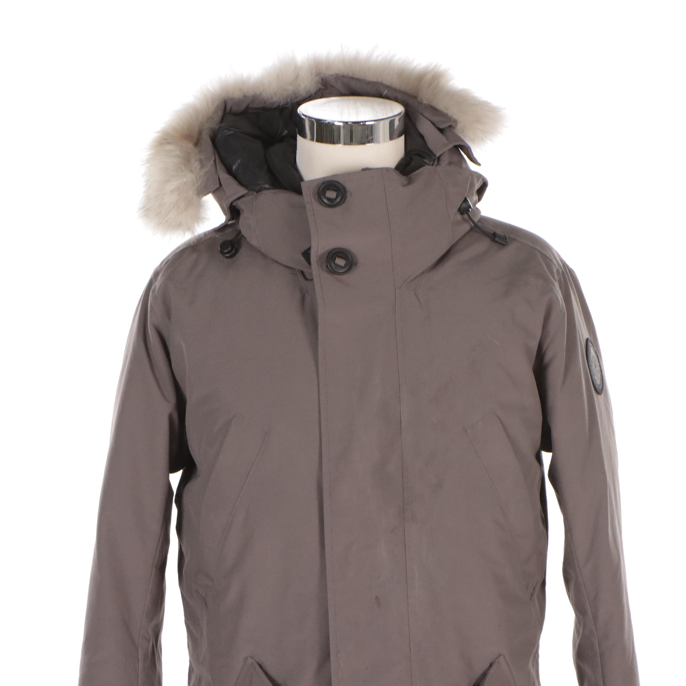 Men's Canada Goose Arctic Program Parka with Coyote Fur Trimmed Hood