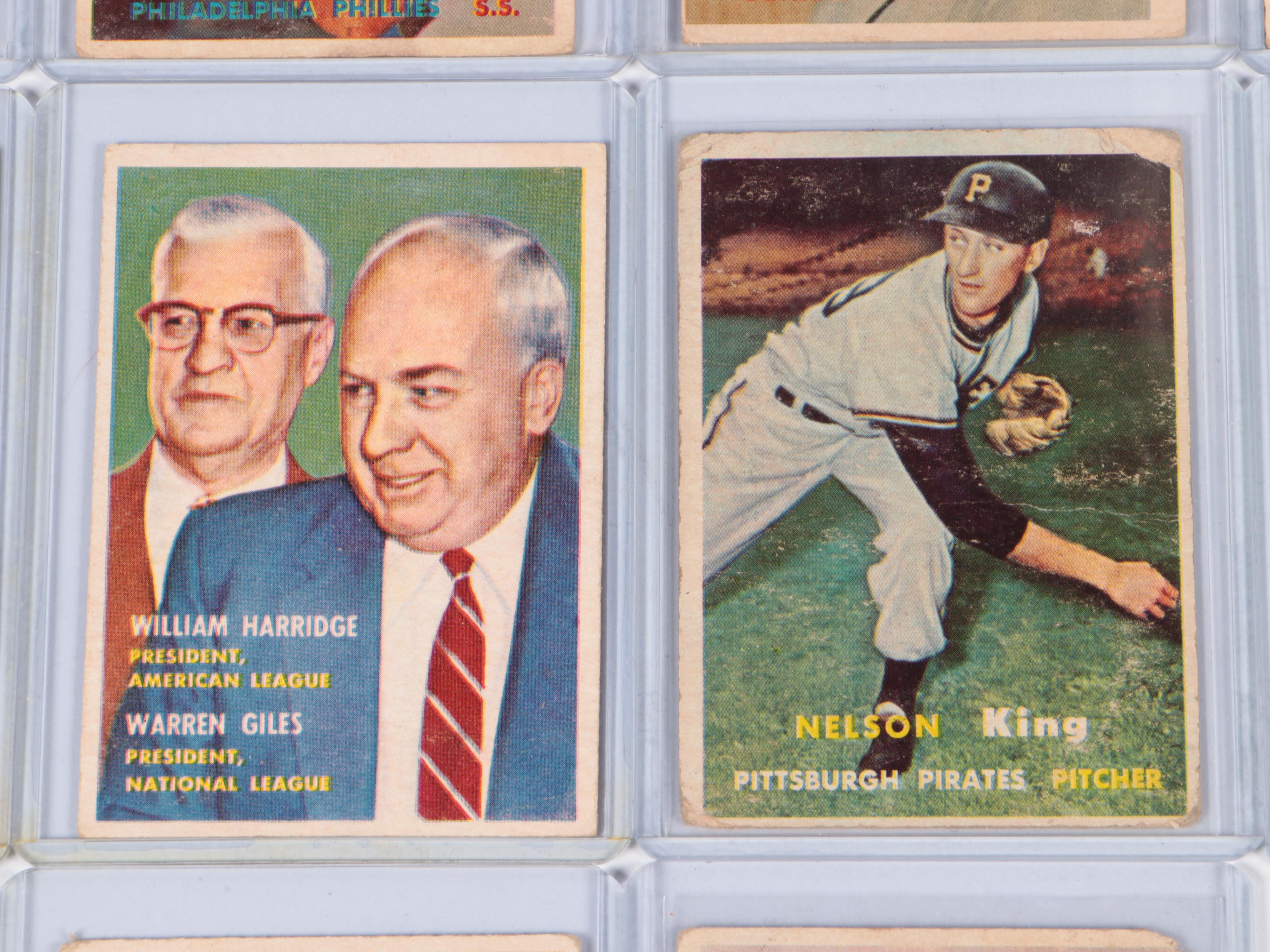1957 Topps Baseball Cards Featuring Ned Garver, Earl Battey, and More