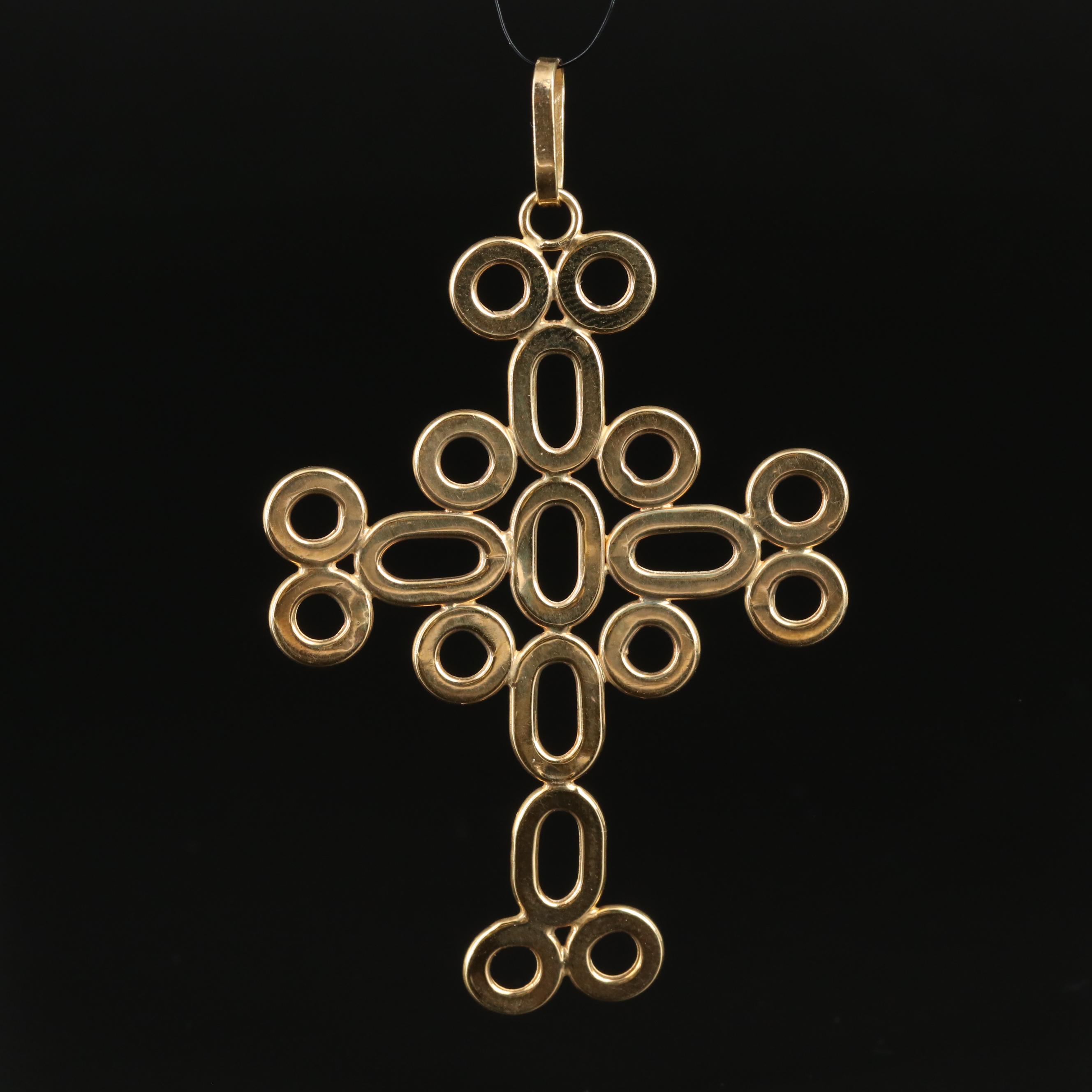 Italian 14K Cross Pendant