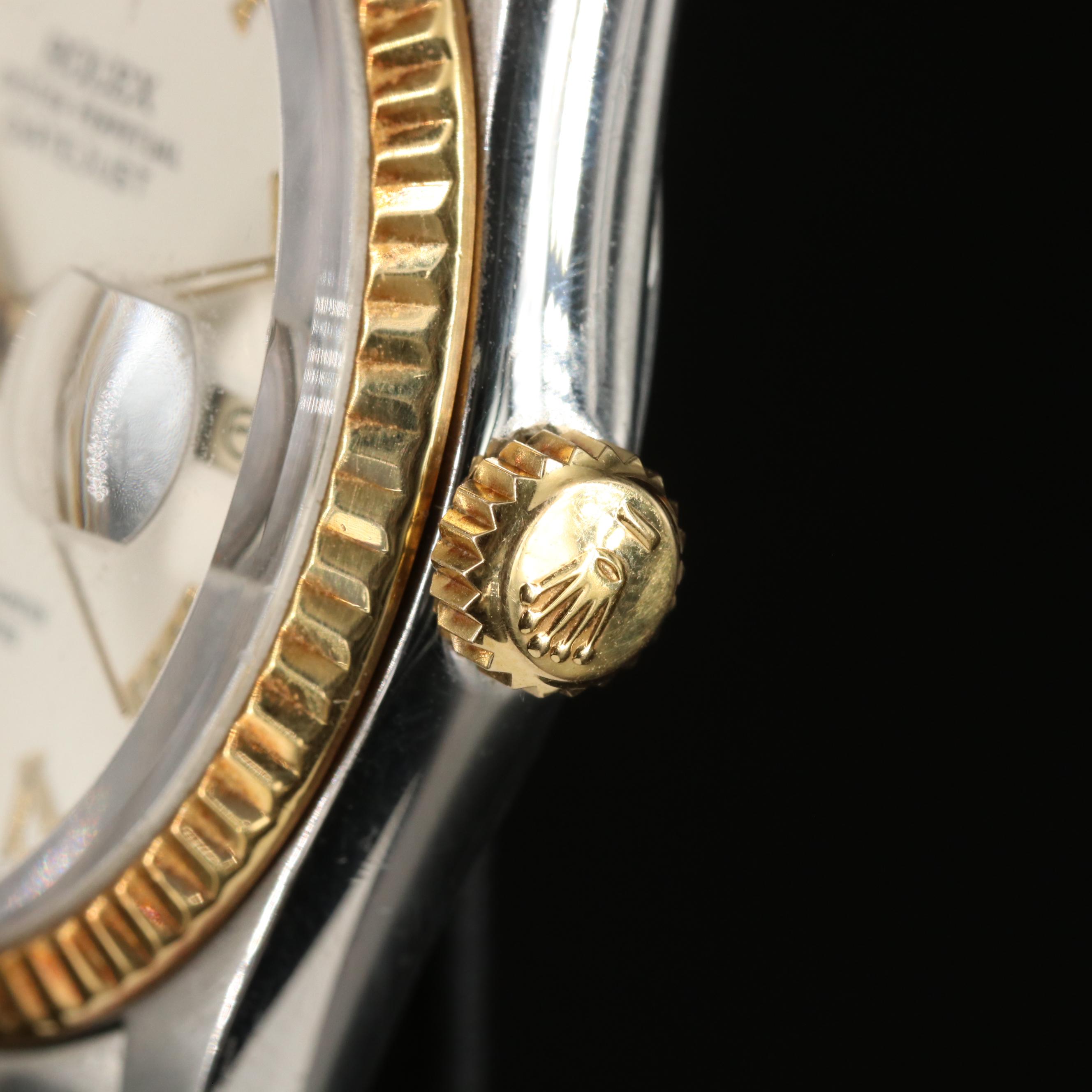 1985 Rolex Roman Dial Two-Tone Datejust Watch