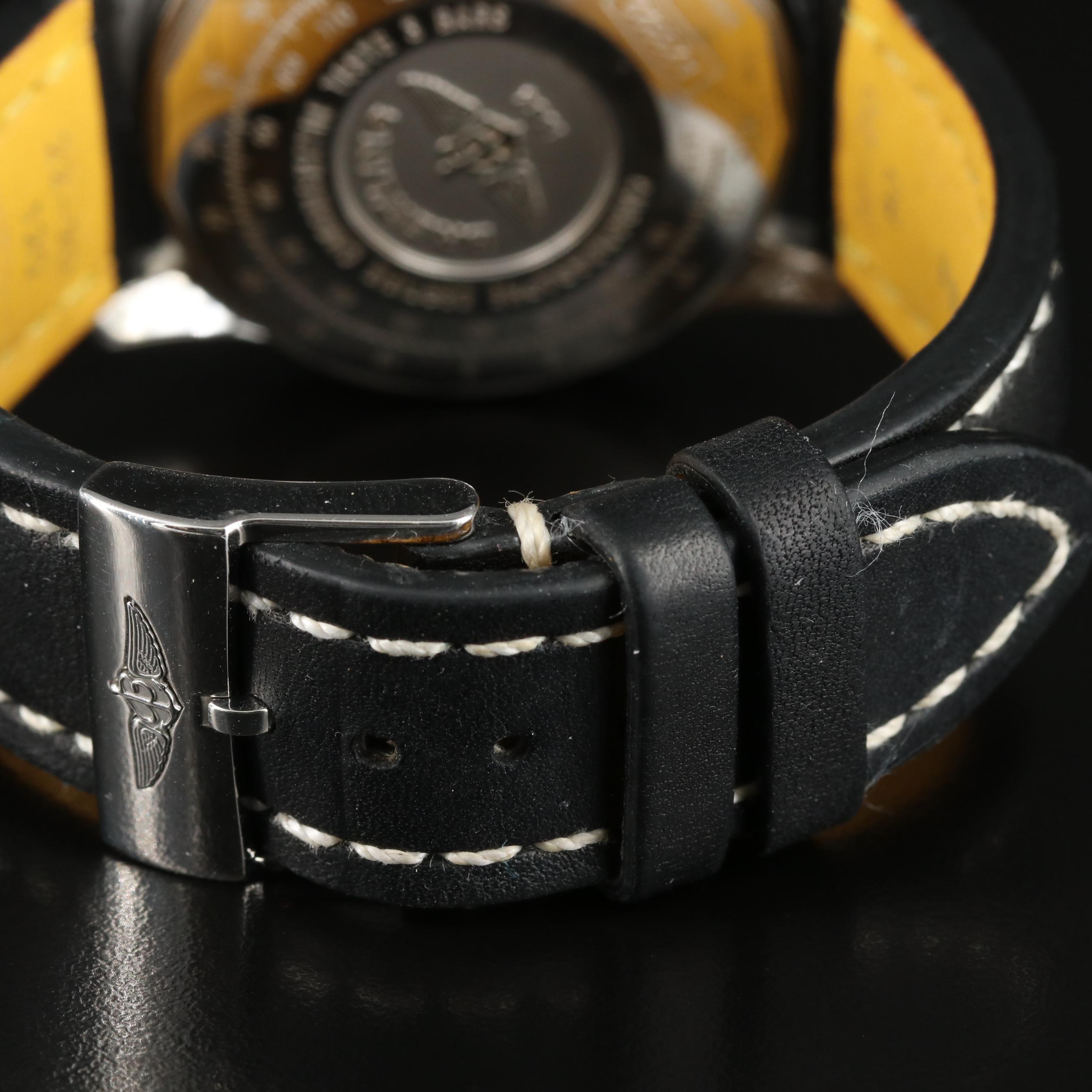 Breitling Navitimer 42MM Black Steel Automatic Watch