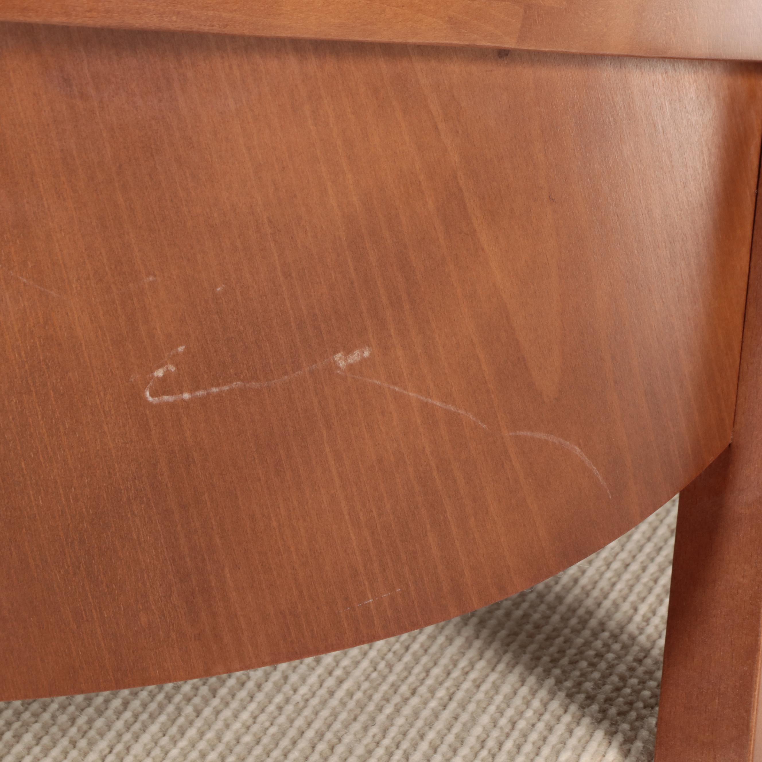 Pair of Knoll "Shelton Mindel" Upholstered Beech Armchairs