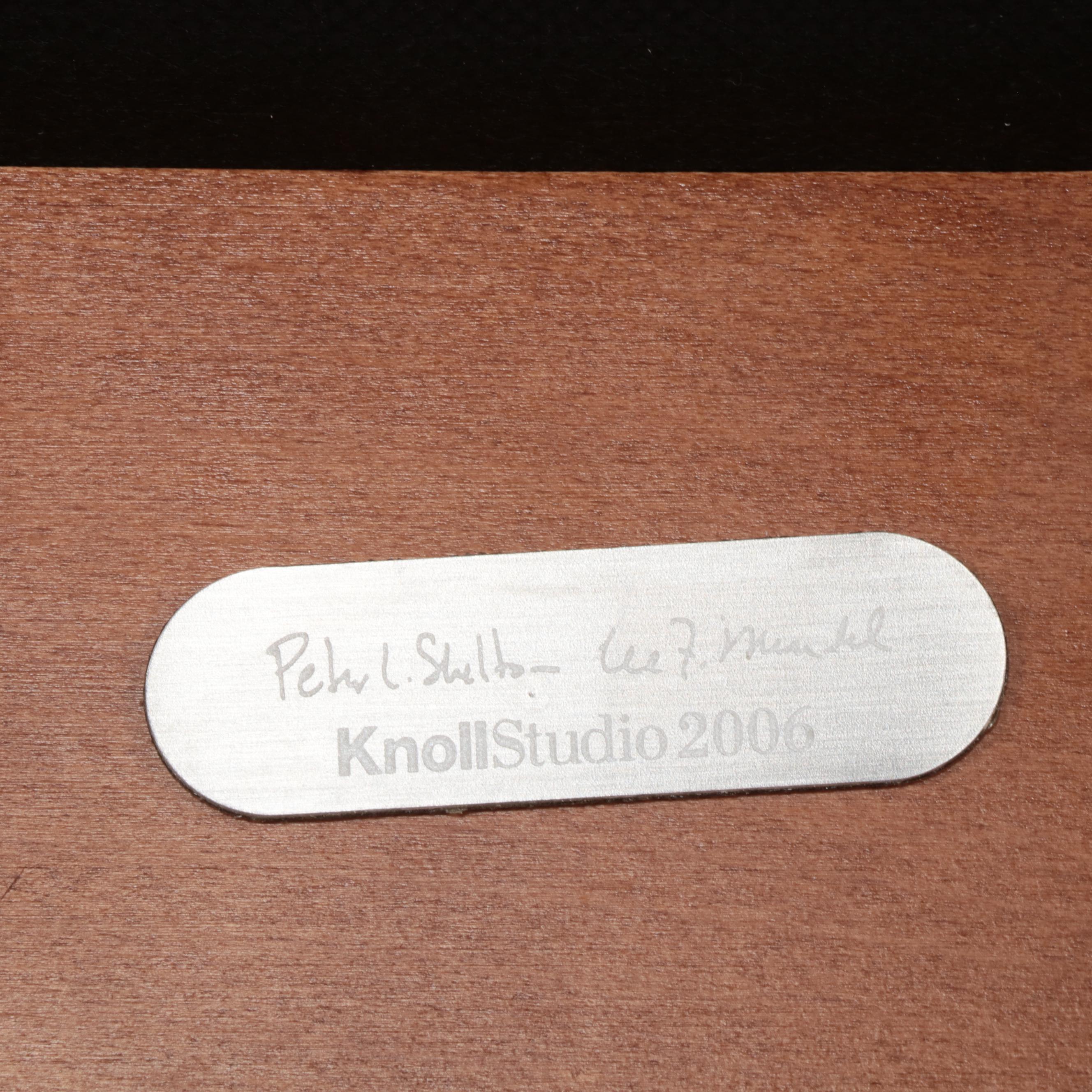 Pair of Knoll "Shelton Mindel" Upholstered Beech Armchairs