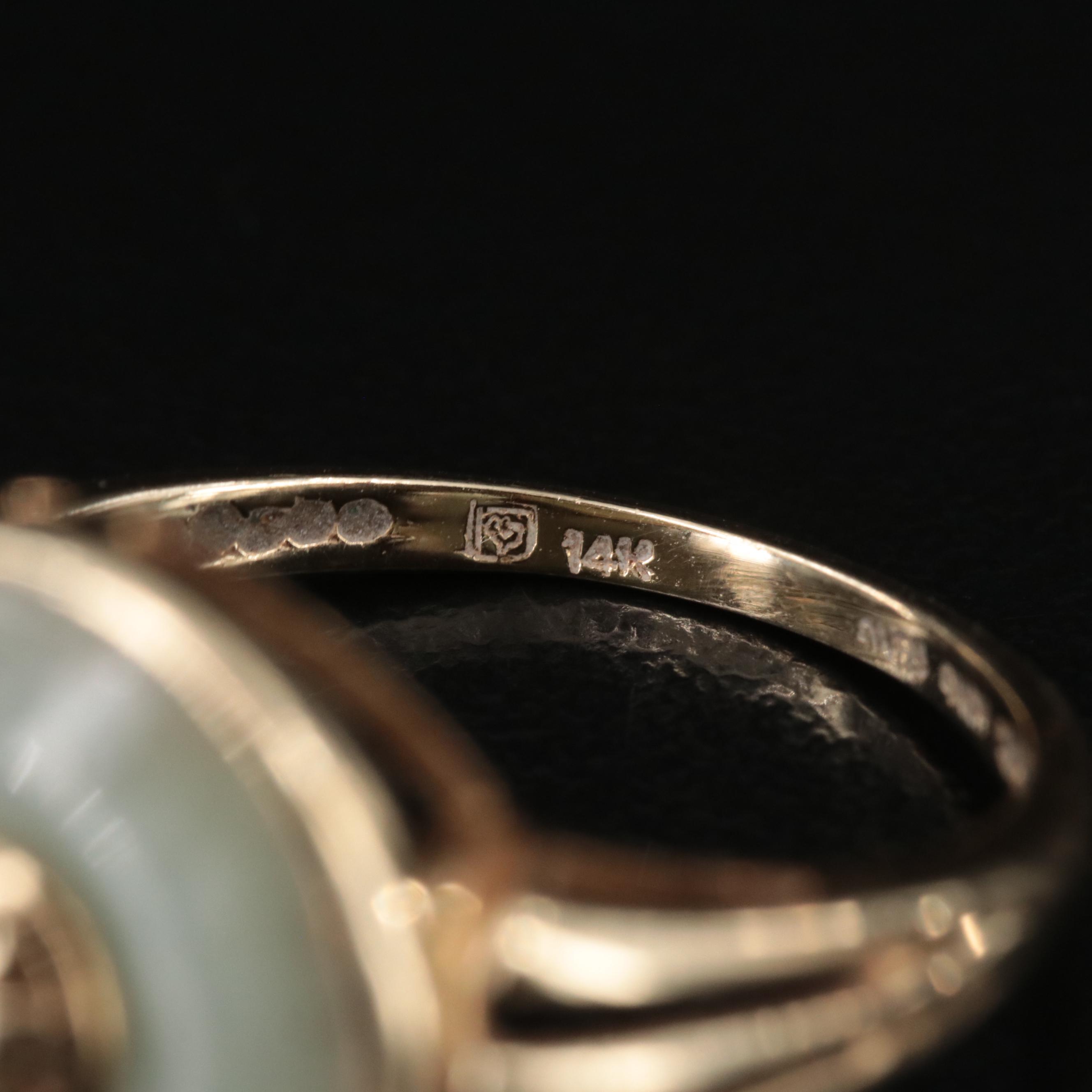 Sterling Jadeite Earrings Paired with 14K Jadeite Longevity Ring