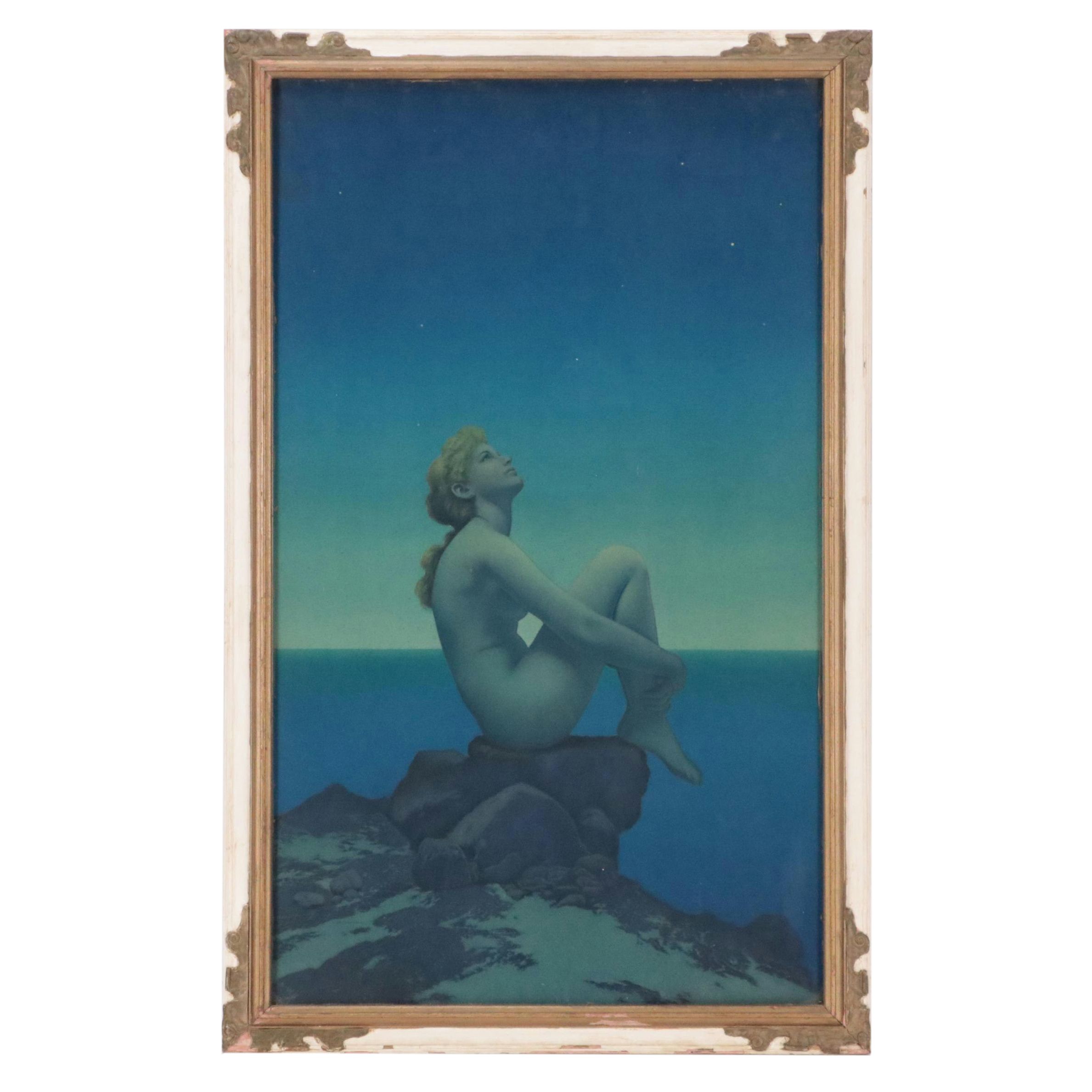 Chromolithograph After Maxfield Parrish "Stars"