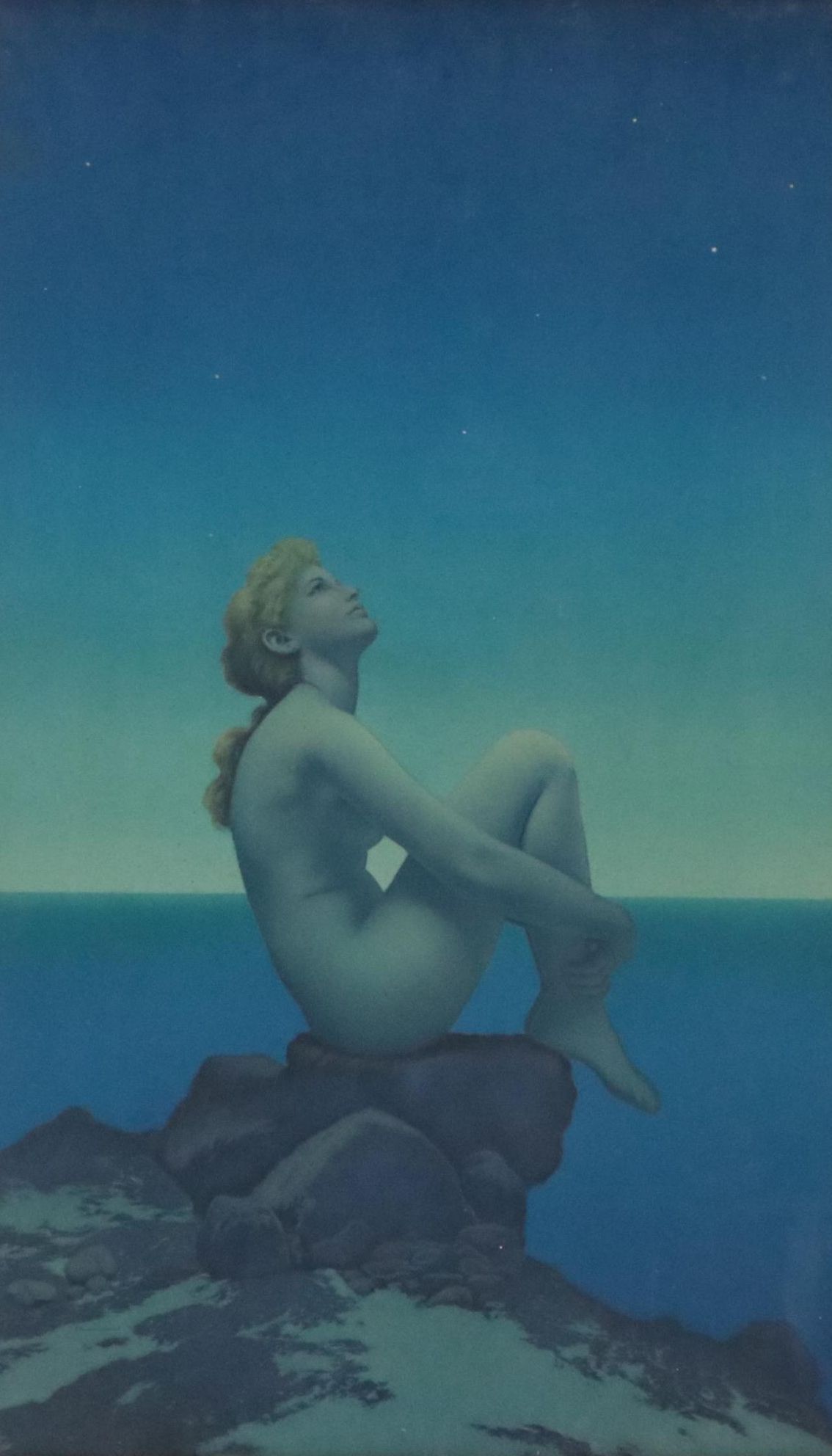Chromolithograph After Maxfield Parrish "Stars"