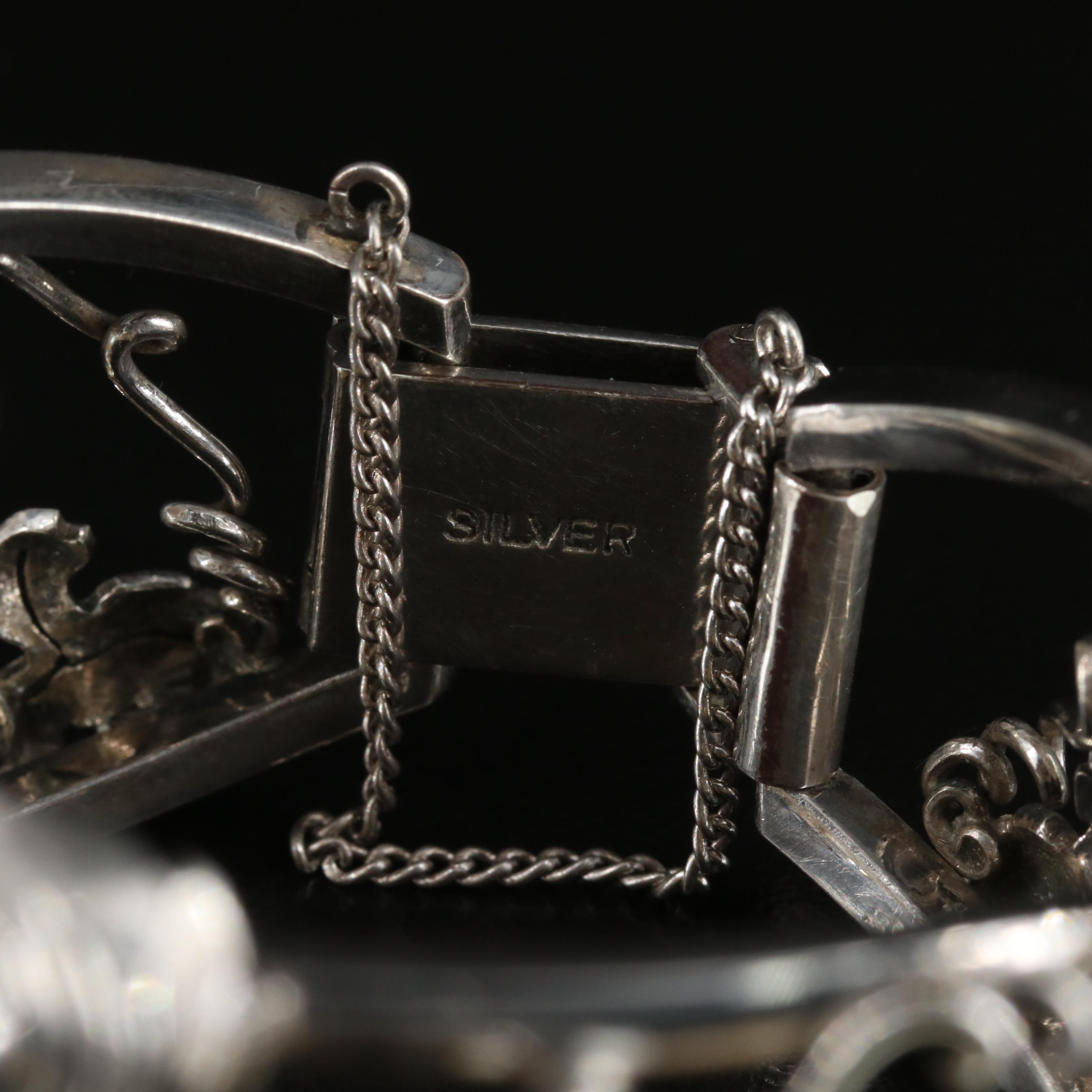 Sterling Grape Cluster Pearl Bracelet