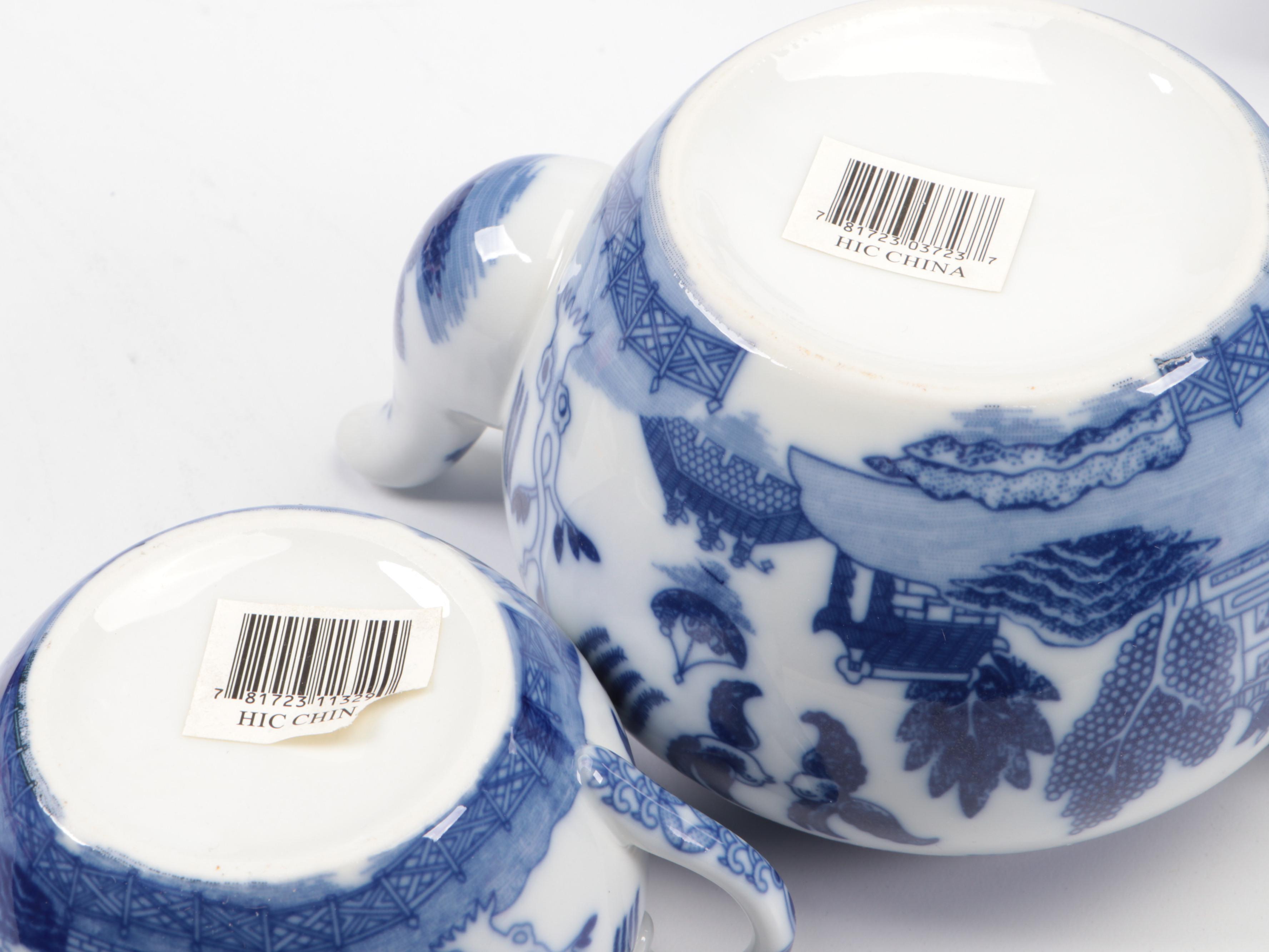 World Market Blue Koi Teapot with Chinese Blue and White Teapots and Décor