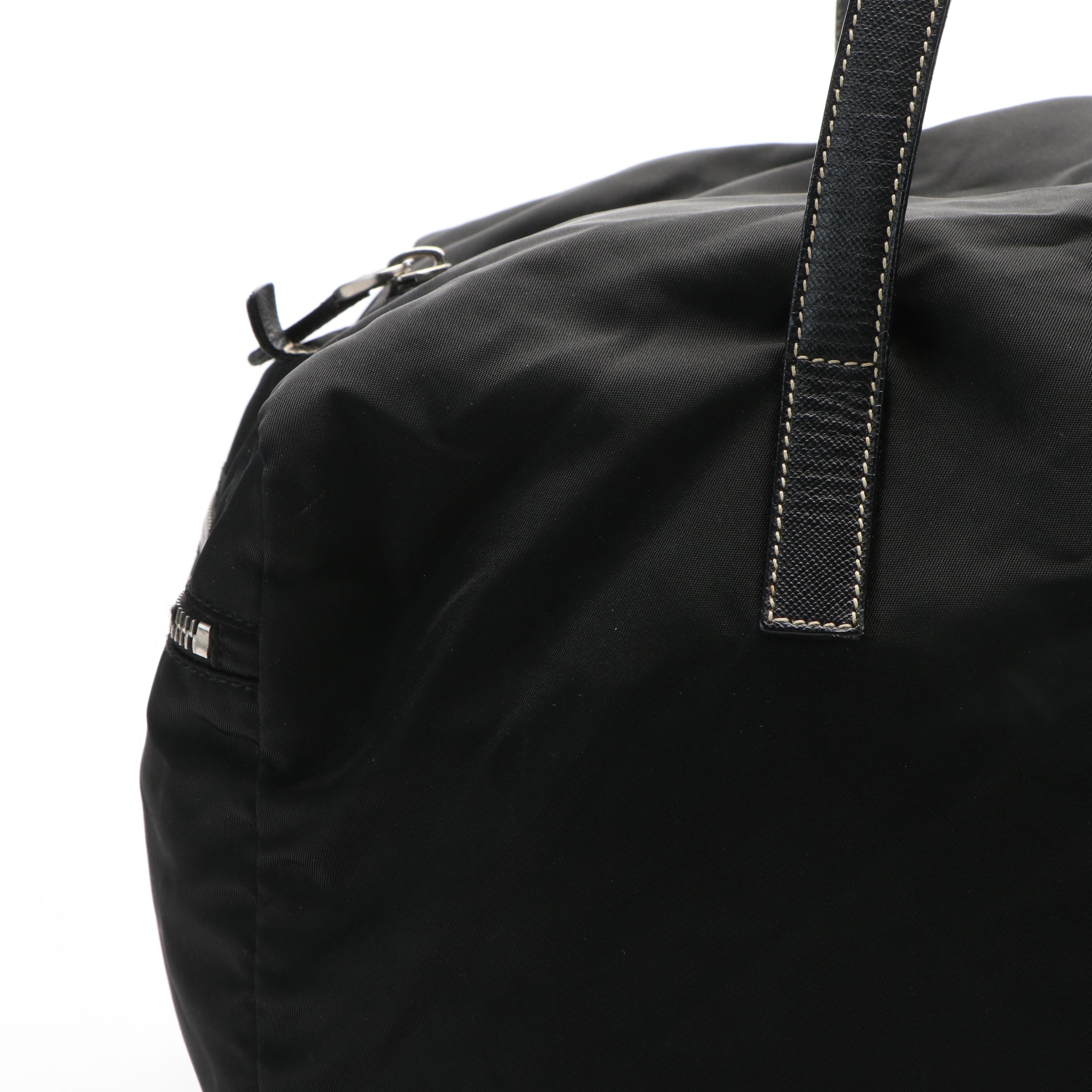 Prada Boston Bag in Black Tessuto Nylon