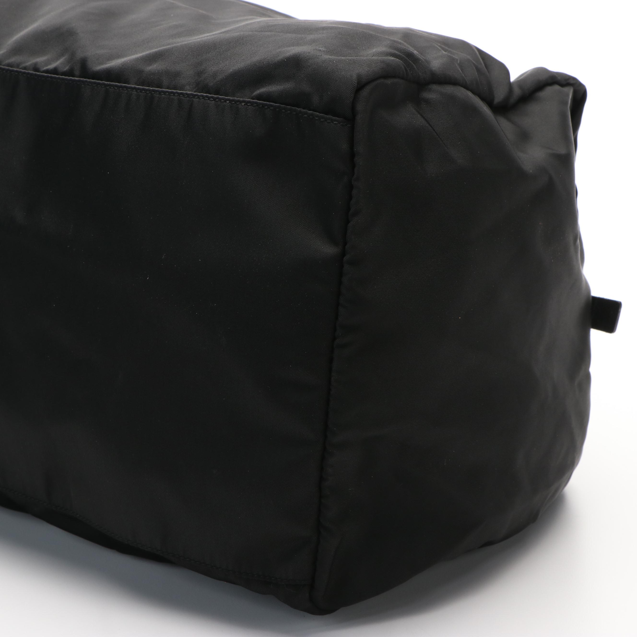 Prada Boston Bag in Black Tessuto Nylon