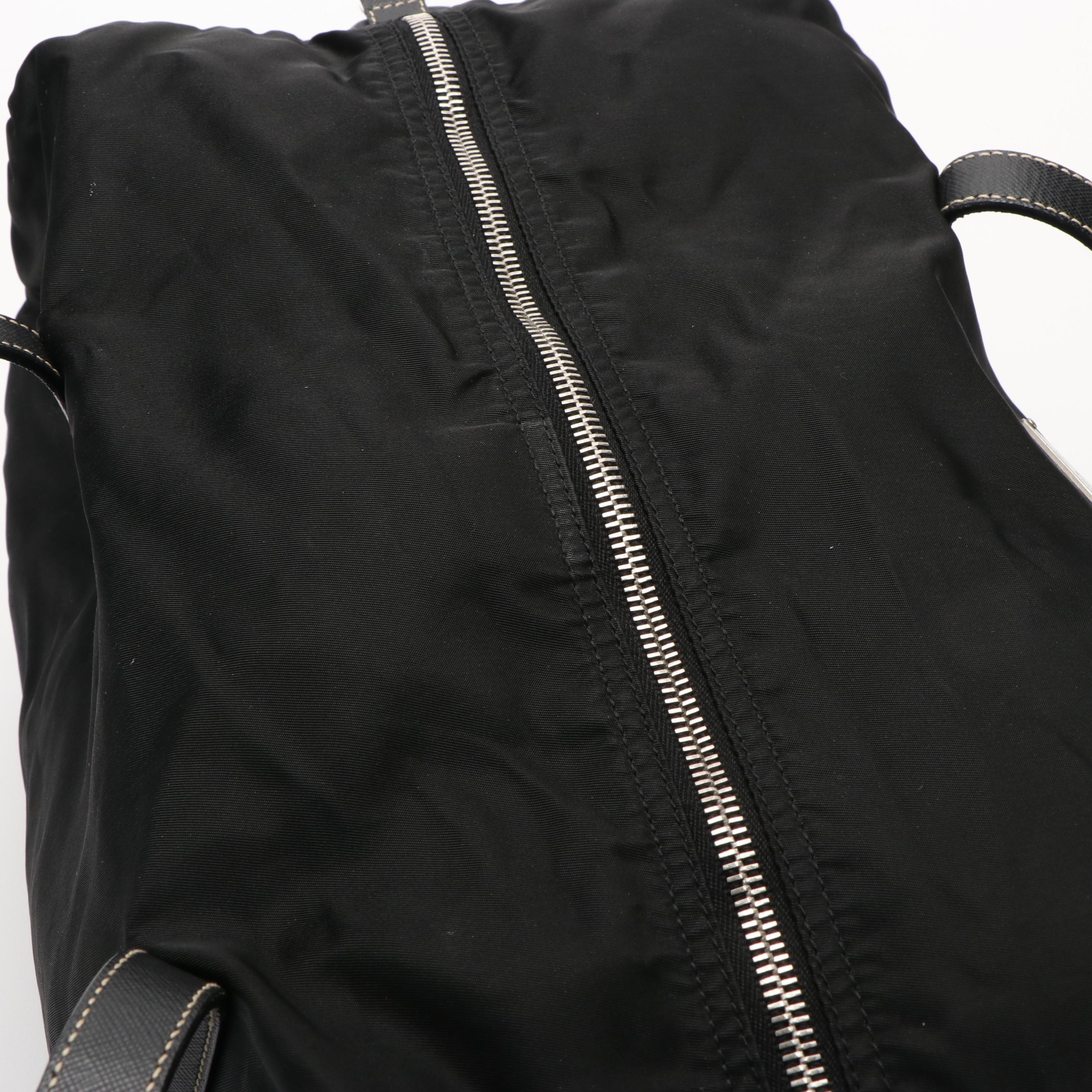 Prada Boston Bag in Black Tessuto Nylon
