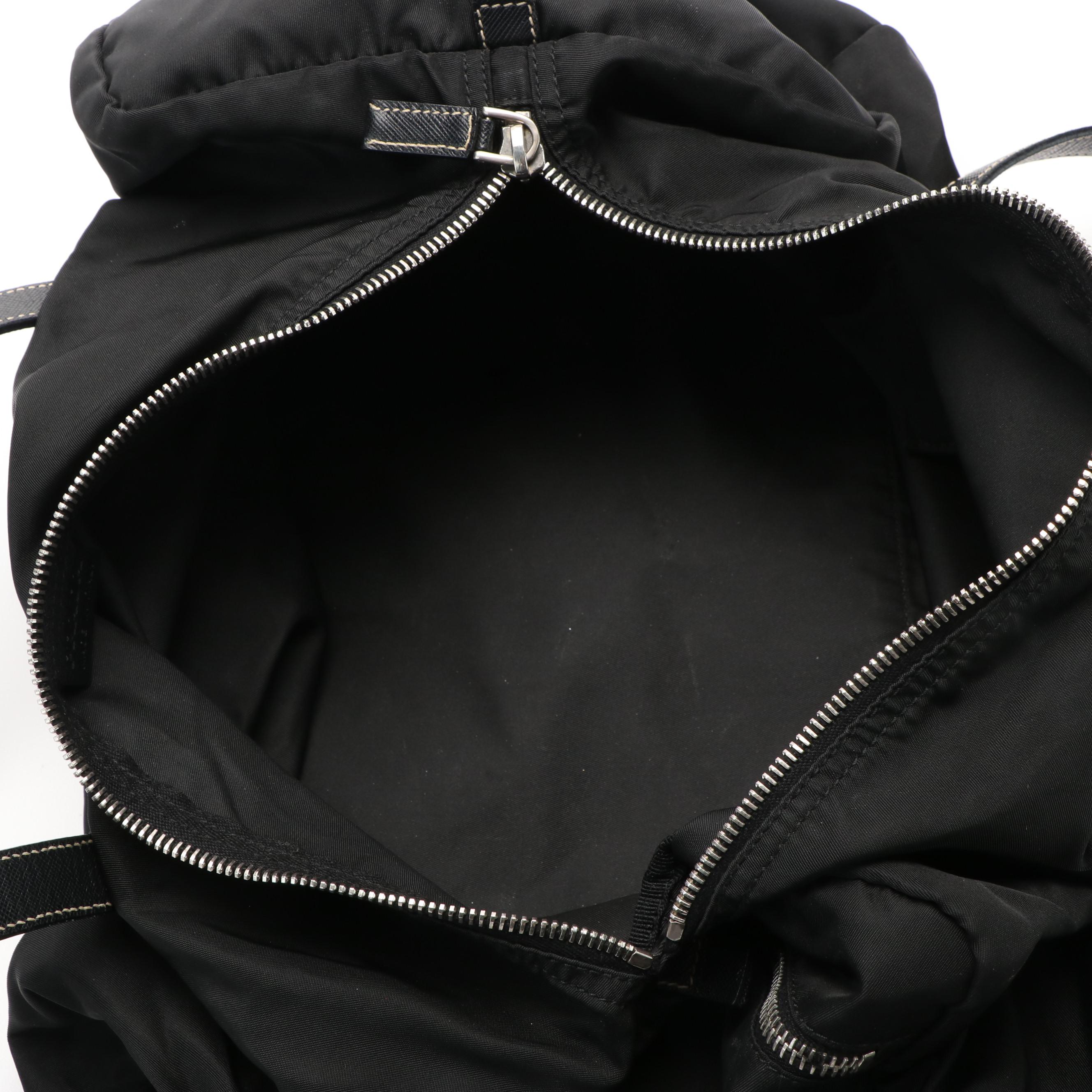 Prada Boston Bag in Black Tessuto Nylon