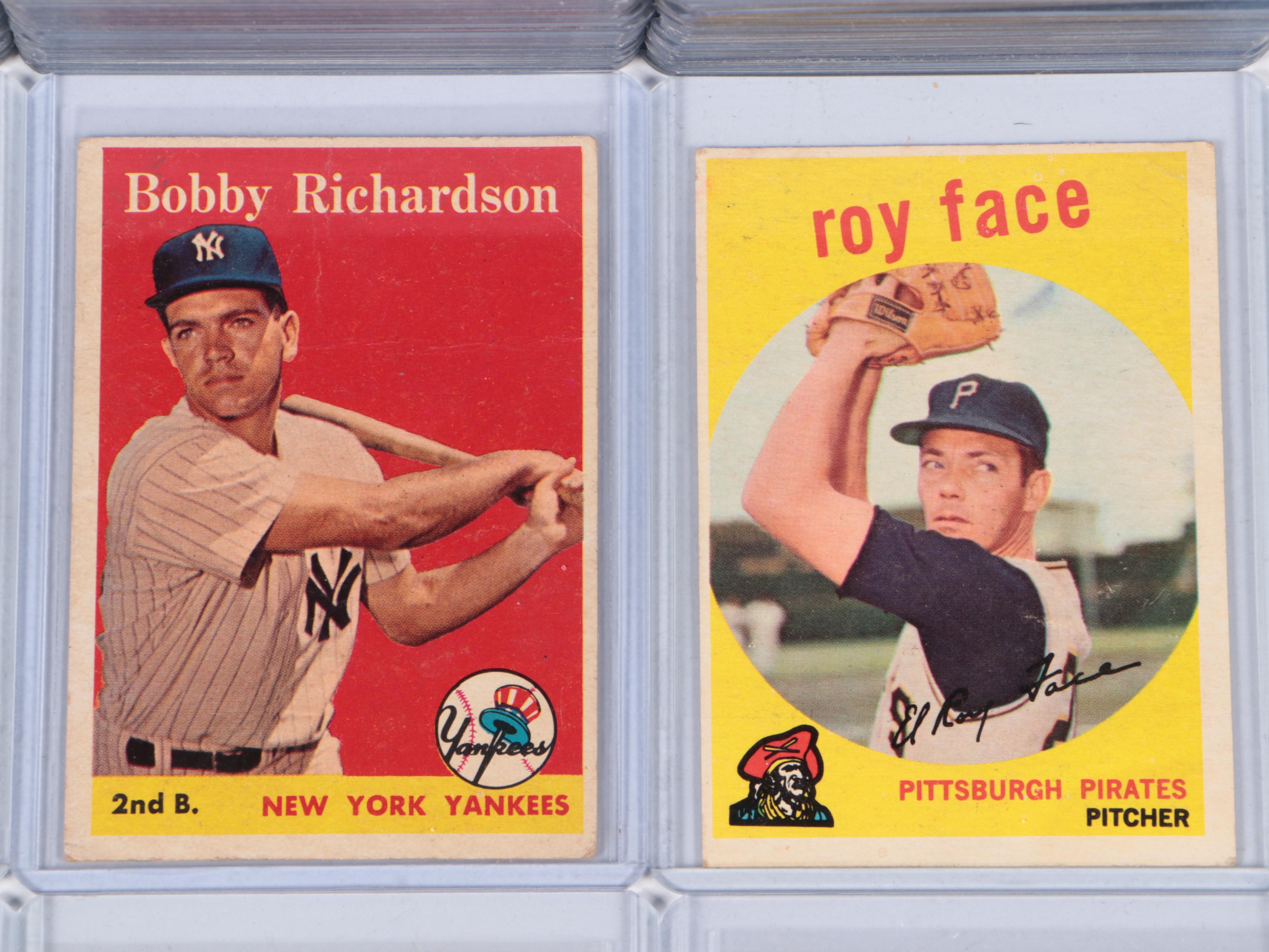 Topps Baseball Cards Featuring Andy Pafko, Hank Bauer, and More, 1950s