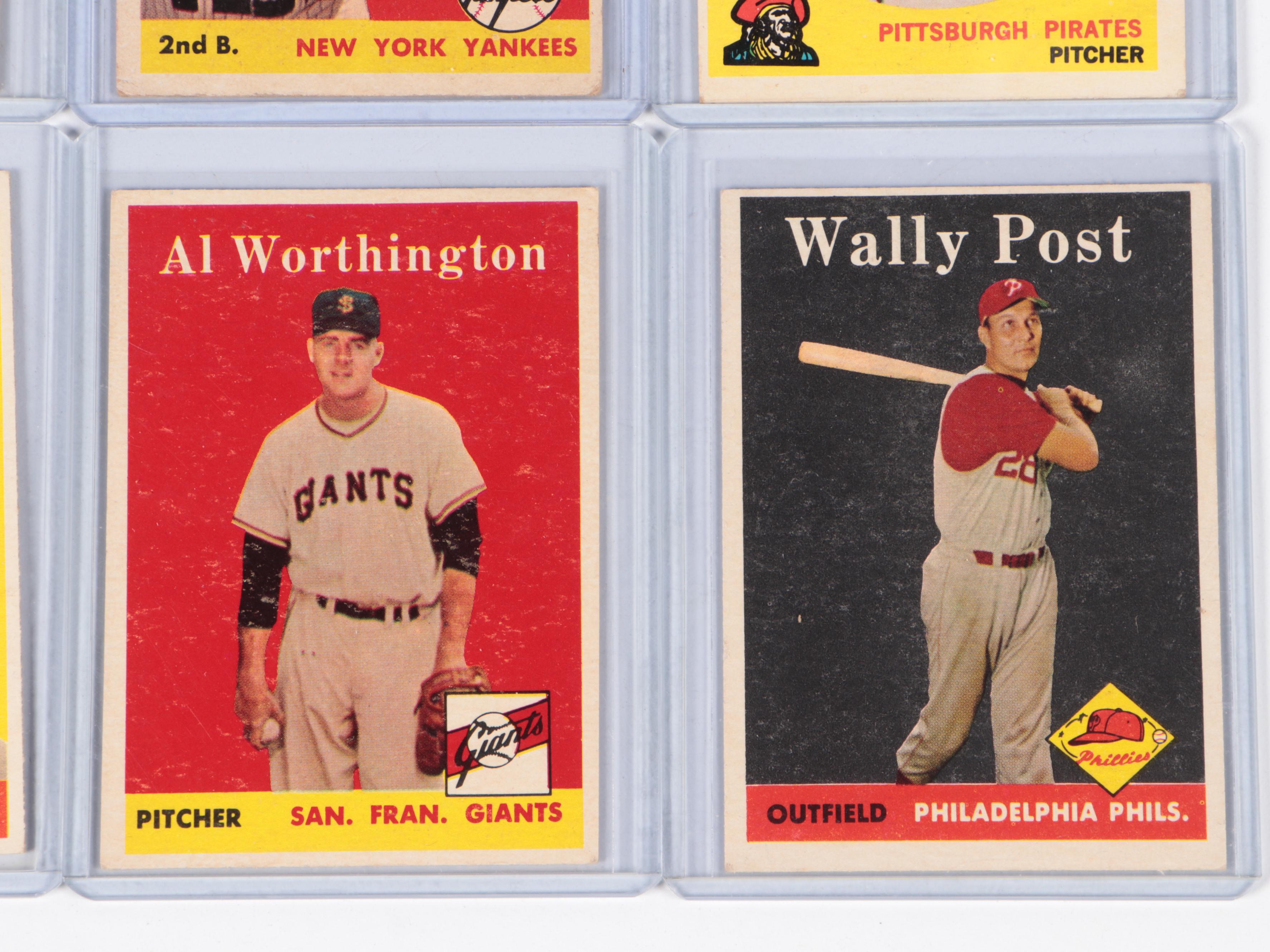 Topps Baseball Cards Featuring Andy Pafko, Hank Bauer, and More, 1950s