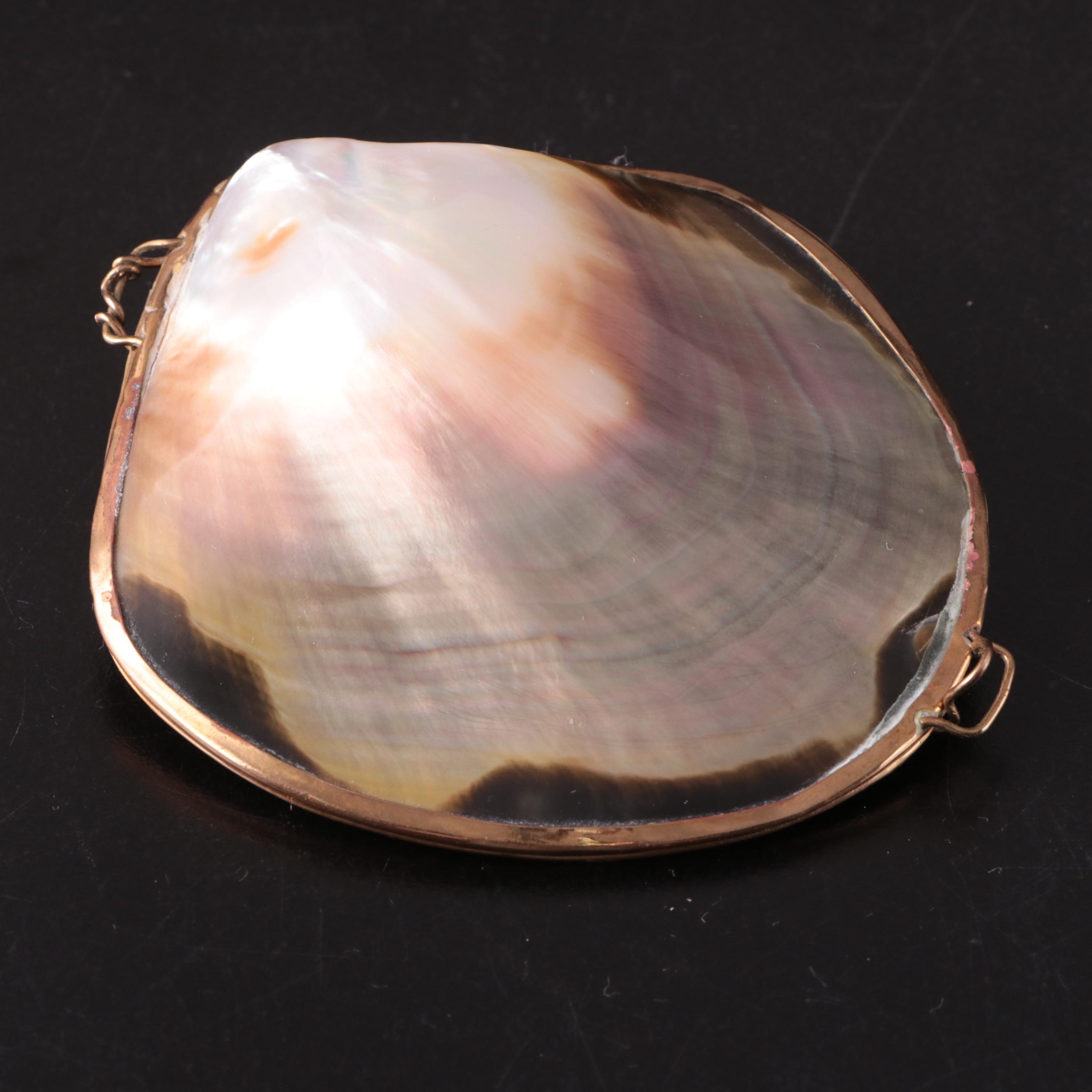 Cowrie, Polished Limpet, and Mother of Pearl Hinged Boxes