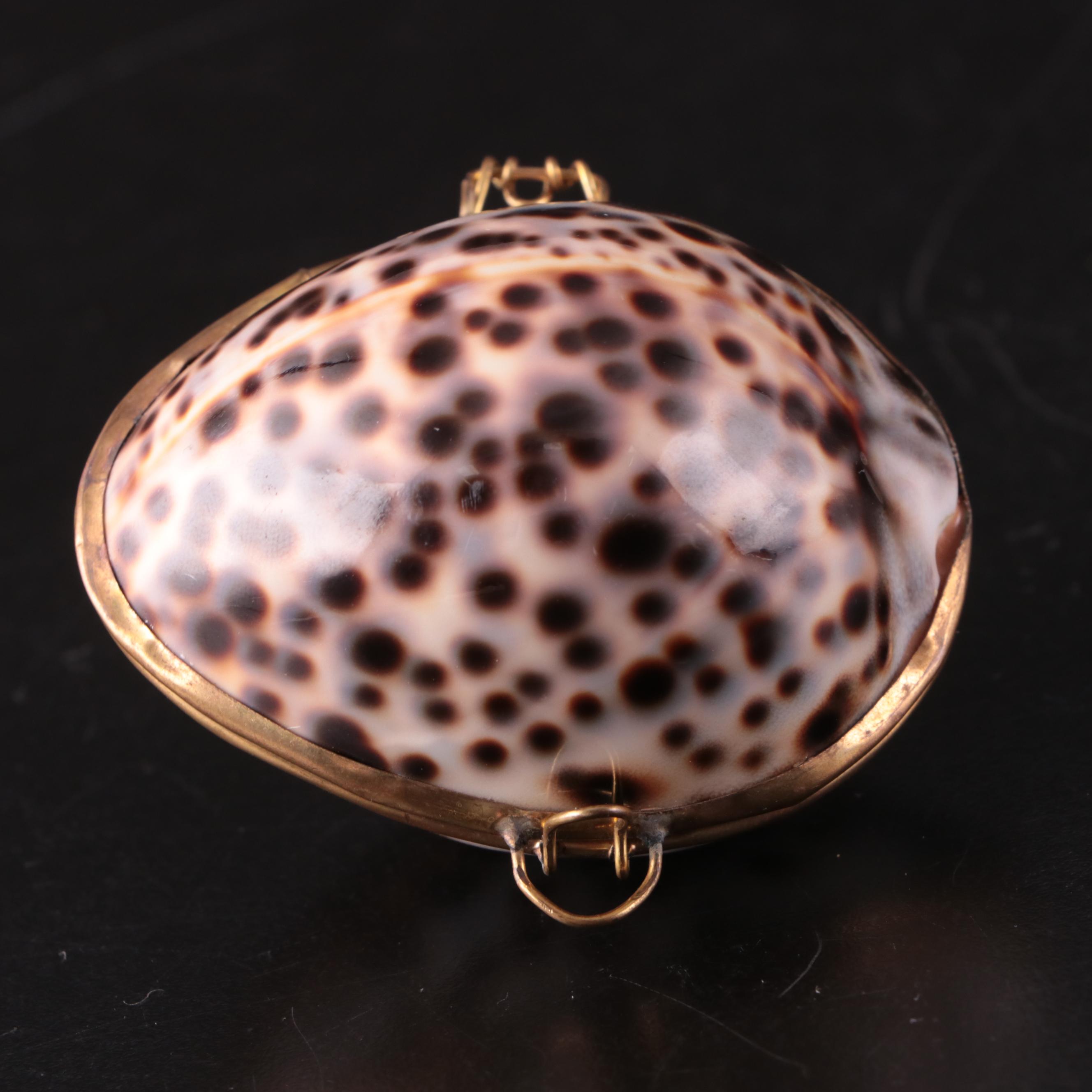 Cowrie, Polished Limpet, and Mother of Pearl Hinged Boxes