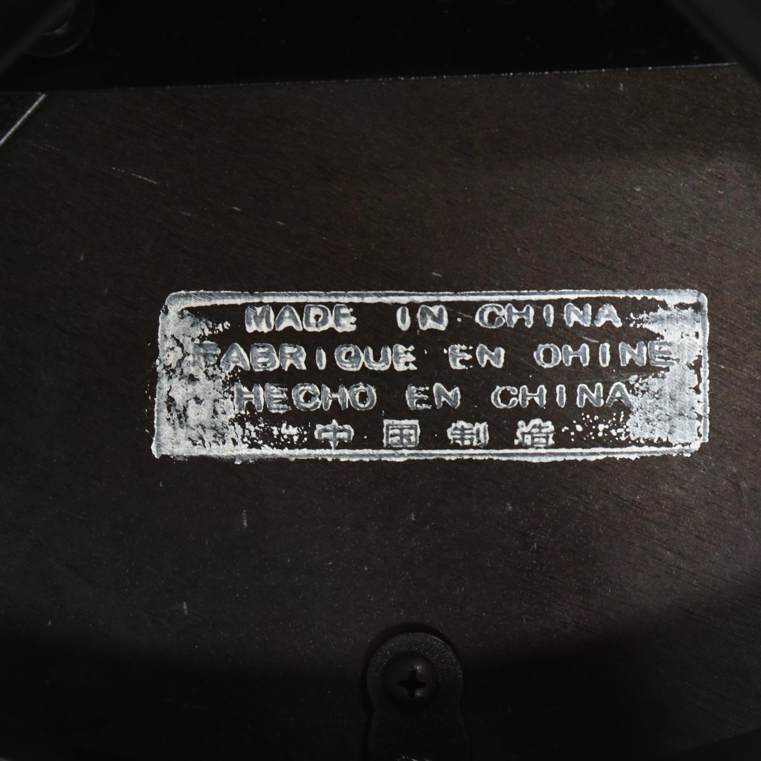 Pair of Ashley Furniture Industrial Style Metal and Oak Finish Stools