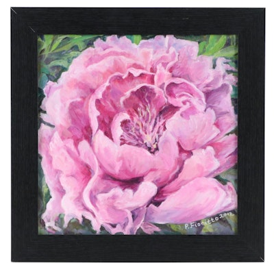 P. Fioritto Floral Oil Painting, 2012