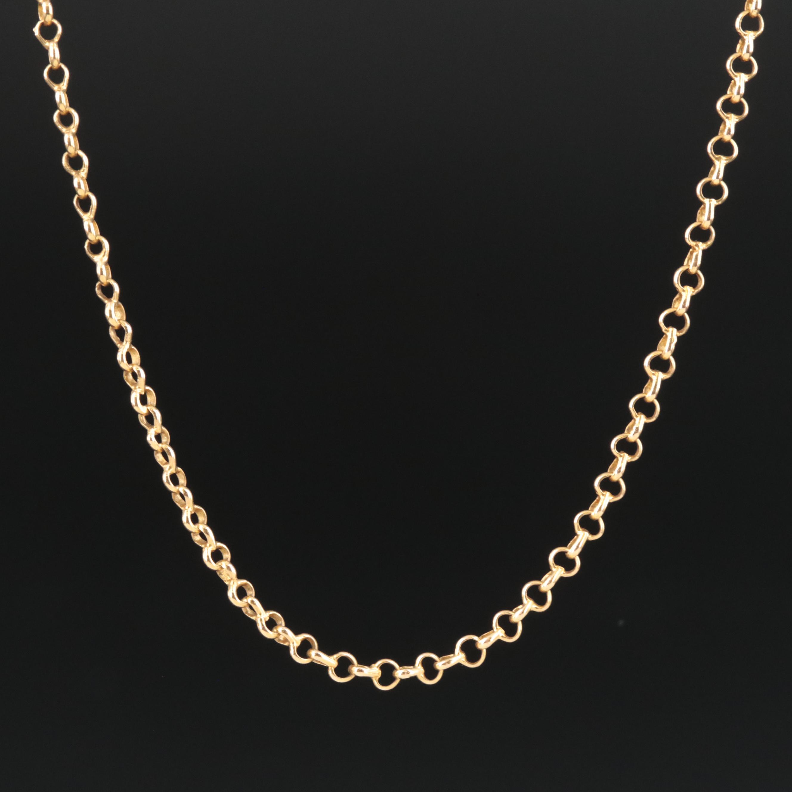18K Rolo Chain Necklace