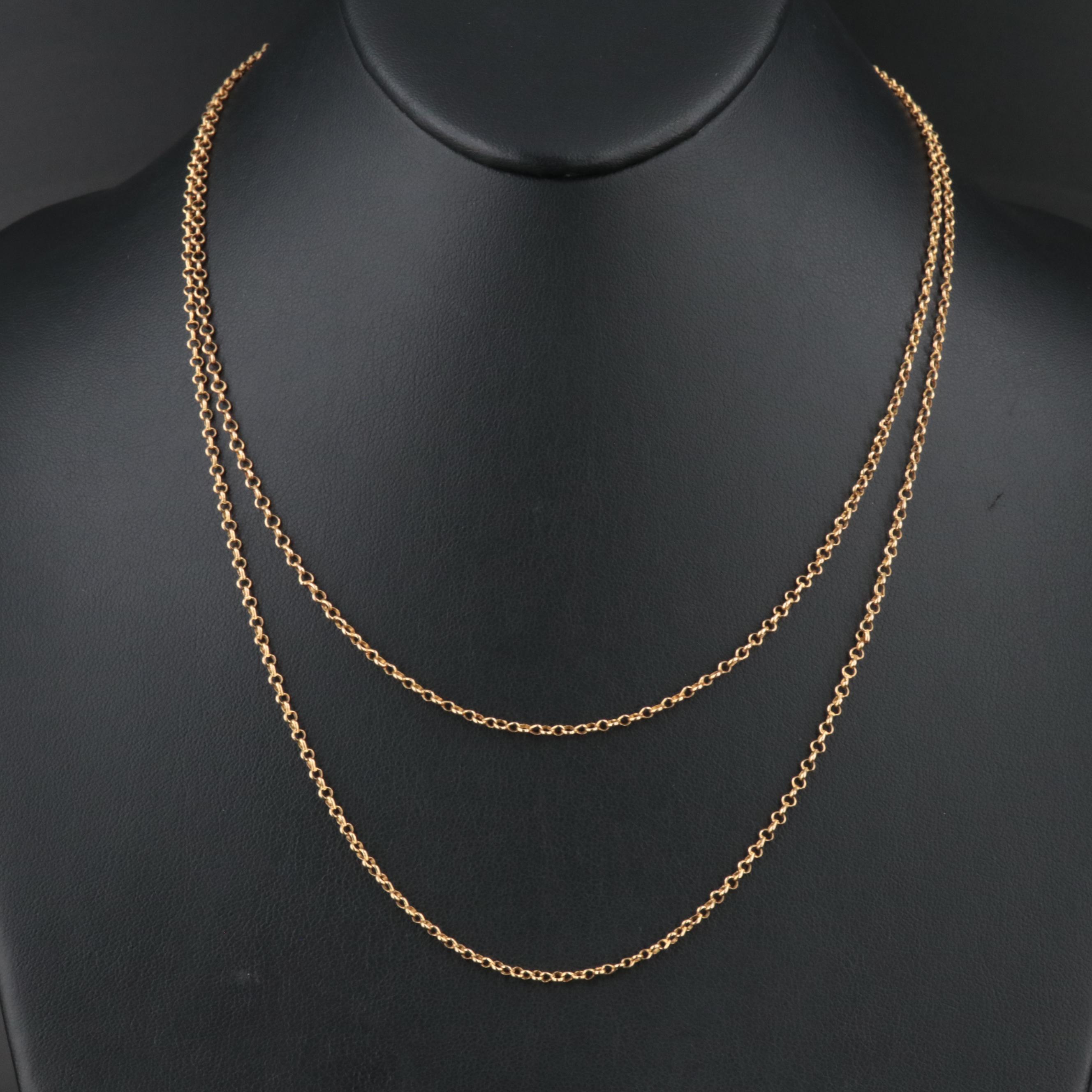 18K Rolo Chain Necklace