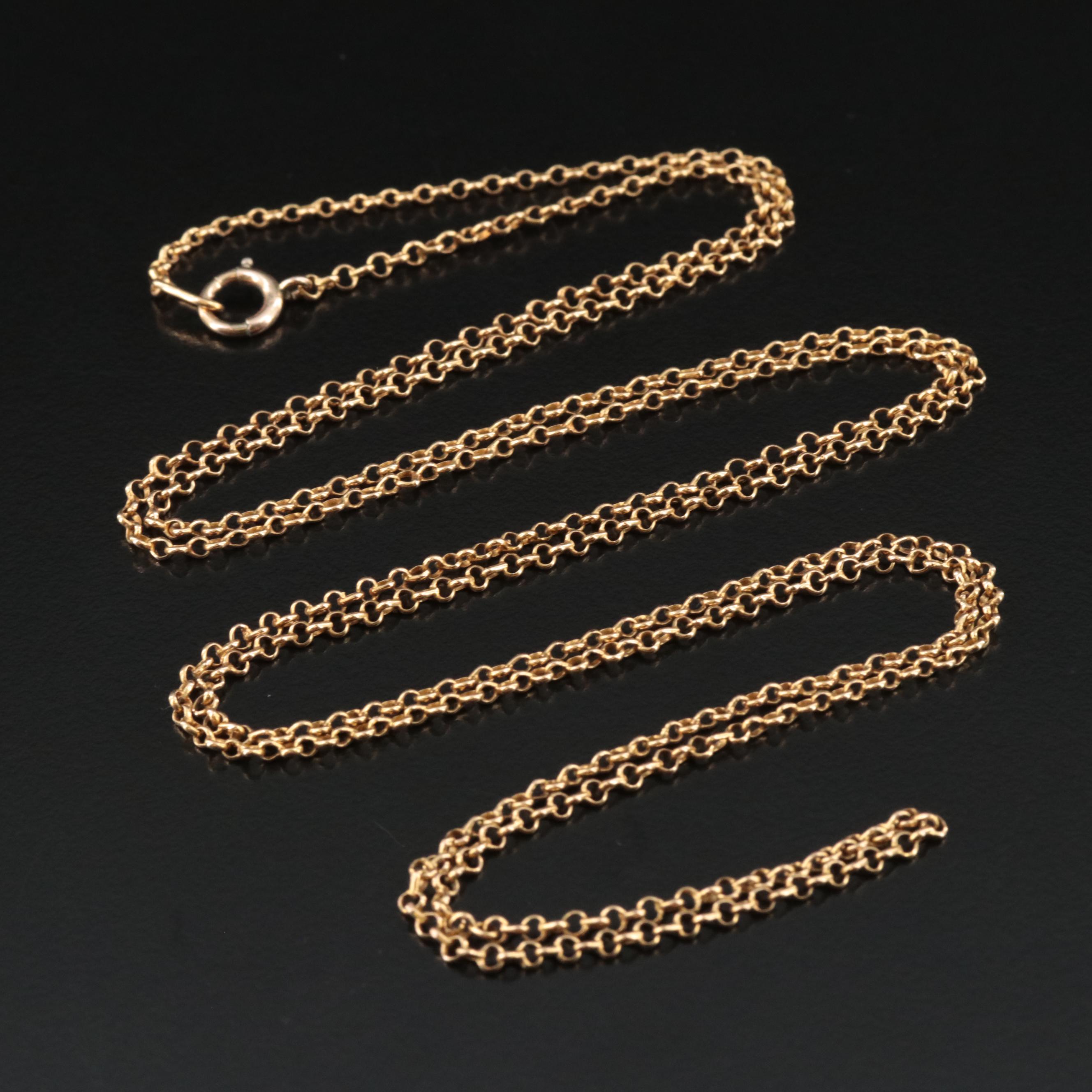 18K Rolo Chain Necklace
